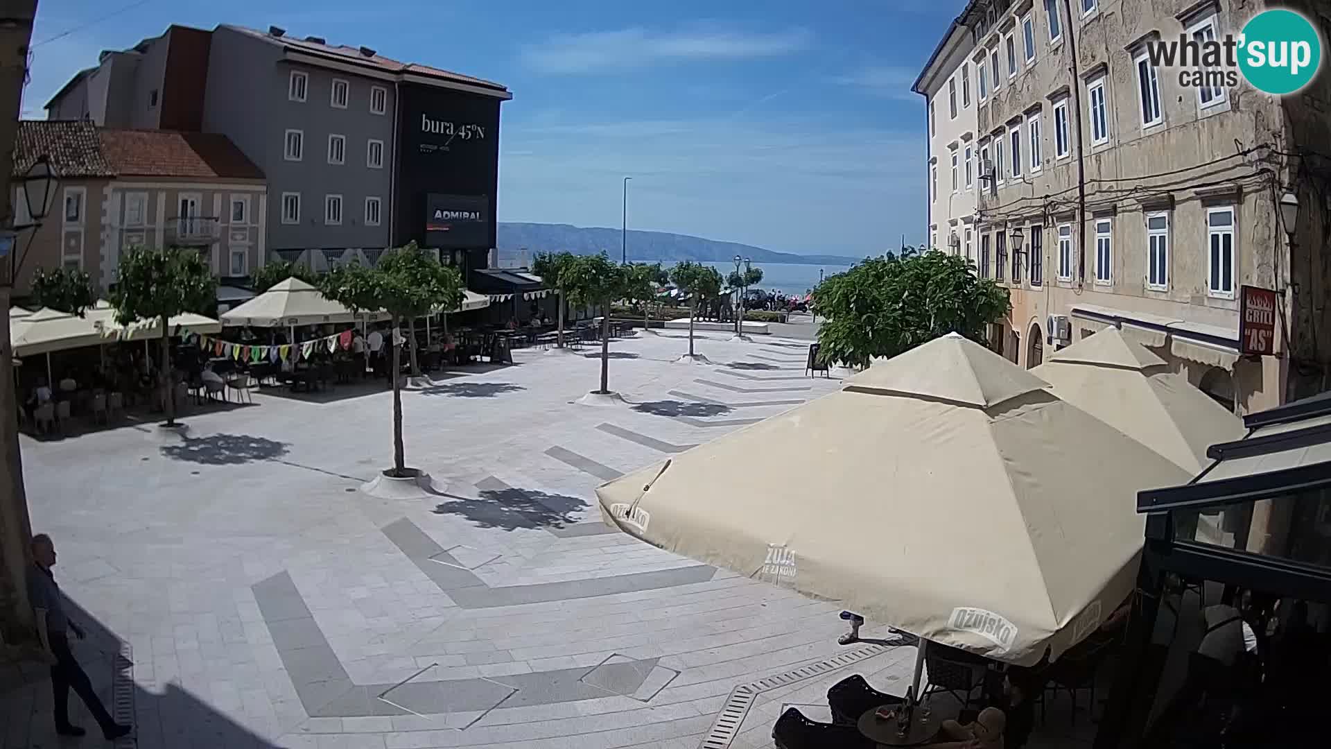 Centro de la ciudad de Senj – plaza Pavlin – Live Cam Dalmacia