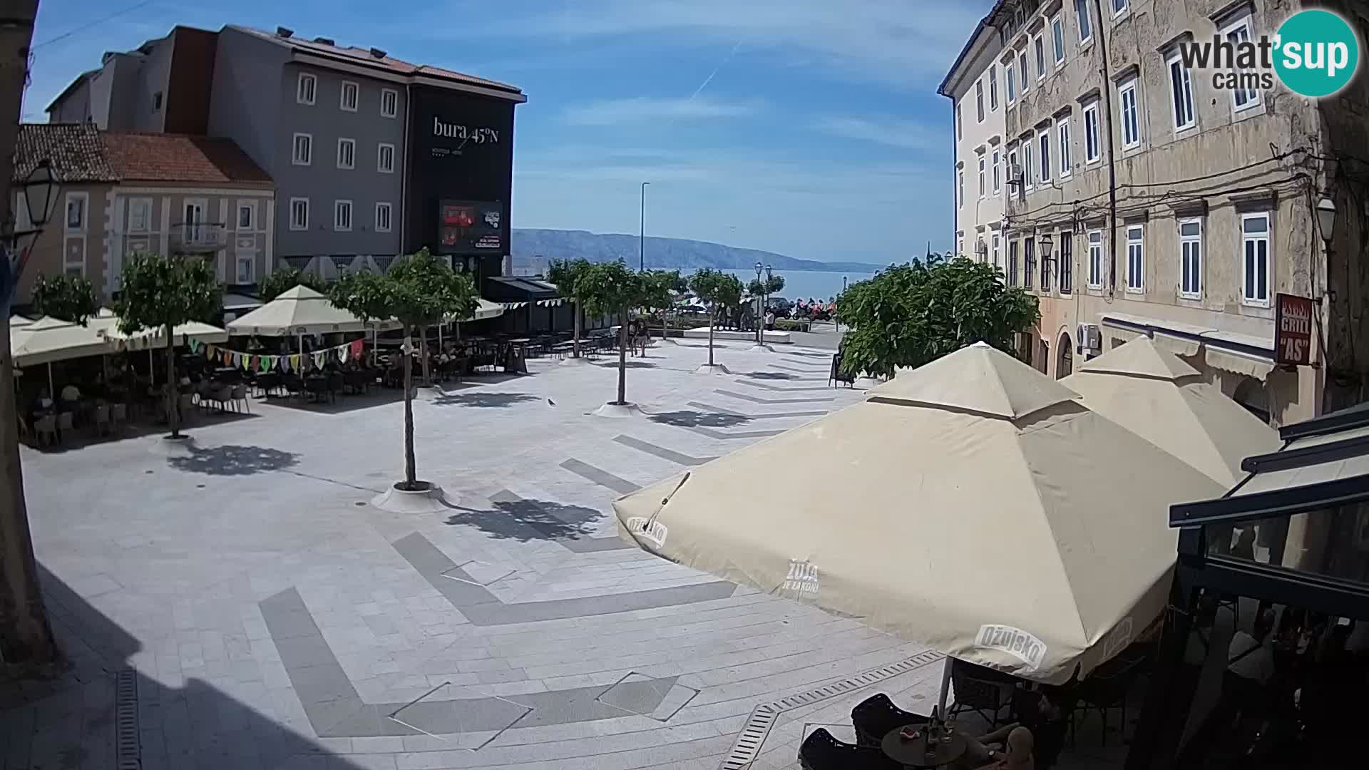 Centro de la ciudad de Senj – plaza Pavlin – Live Cam Dalmacia