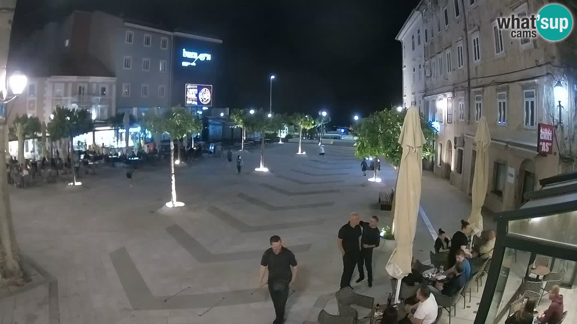 Centro de la ciudad de Senj – plaza Pavlin – Live Cam Dalmacia