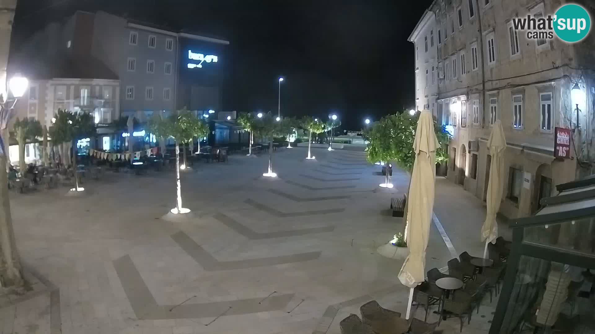 Centro de la ciudad de Senj – plaza Pavlin – Live Cam Dalmacia