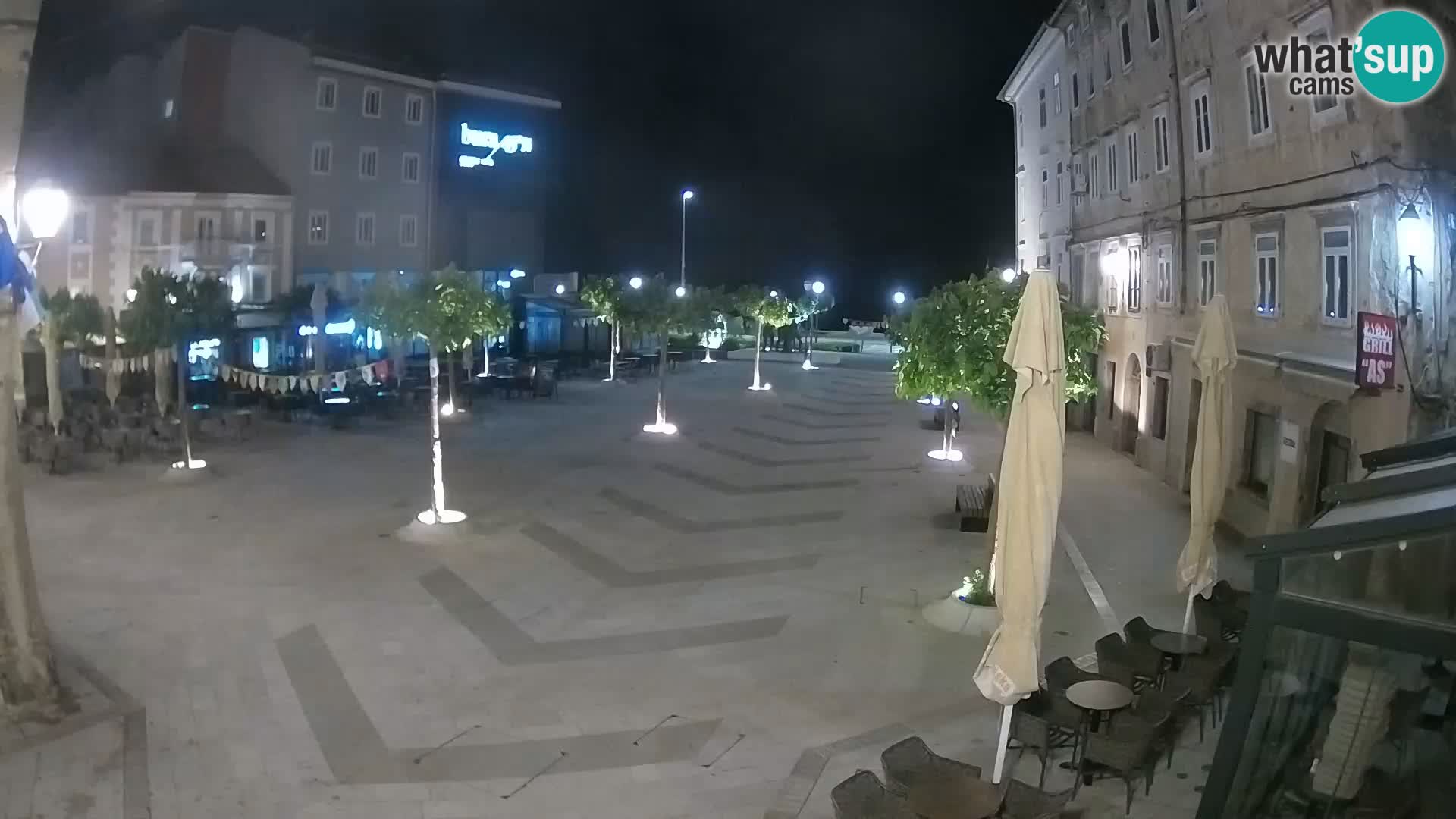 Centre de la ville de Senj – Place Pavlin – Live Cam Dalmatie