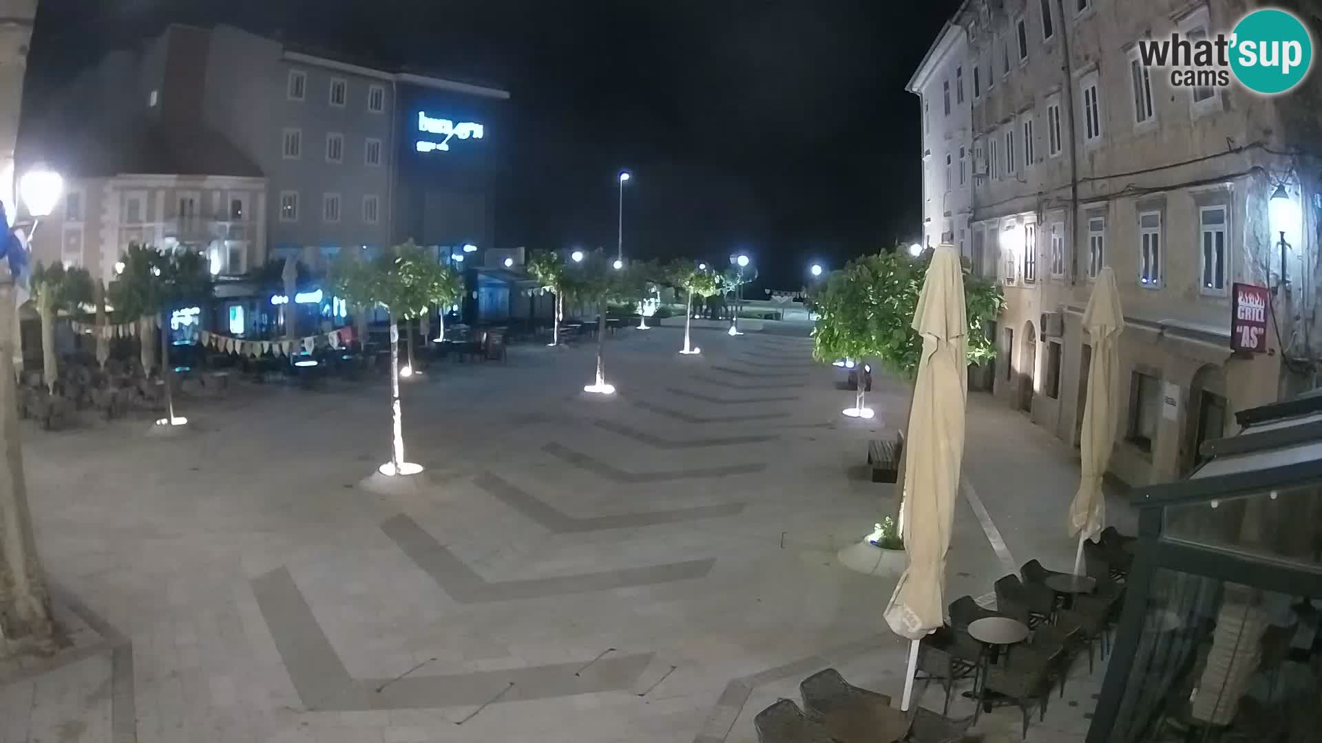 Centre de la ville de Senj – Place Pavlin – Live Cam Dalmatie