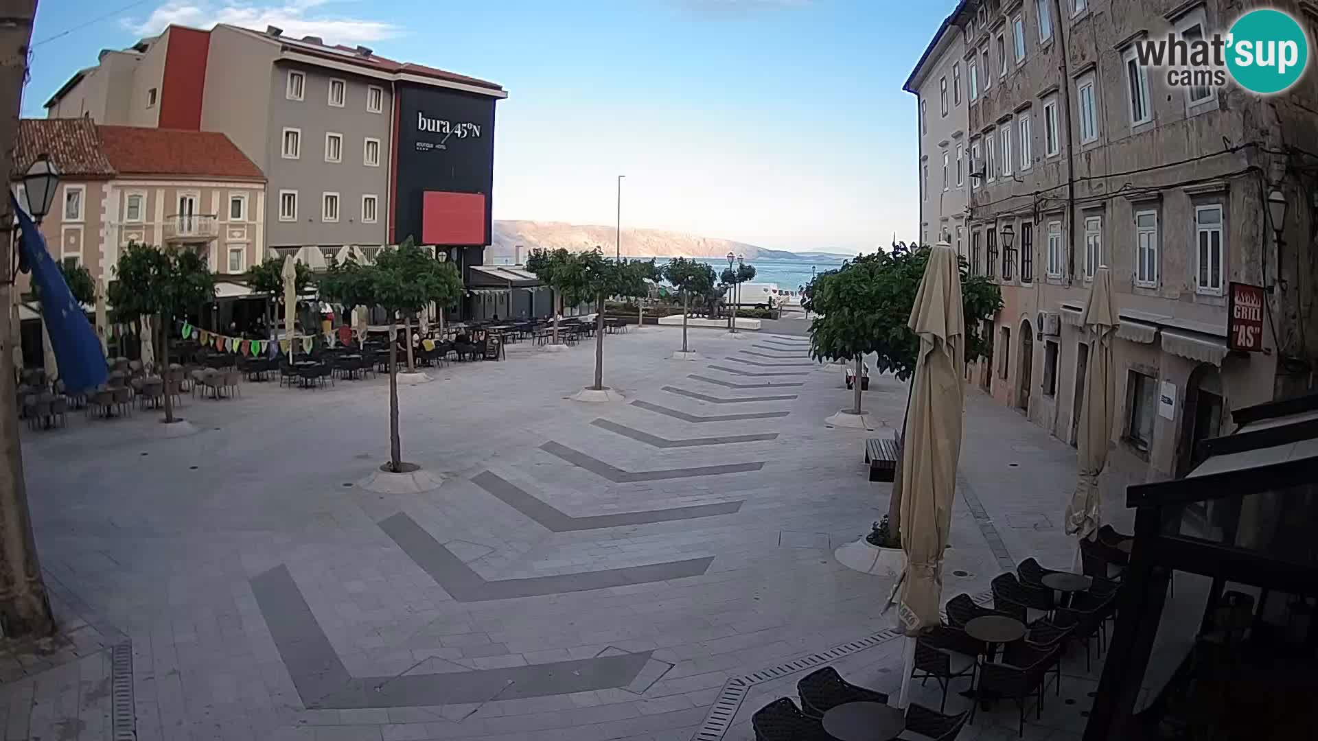 Centro de la ciudad de Senj – plaza Pavlin – Live Cam Dalmacia