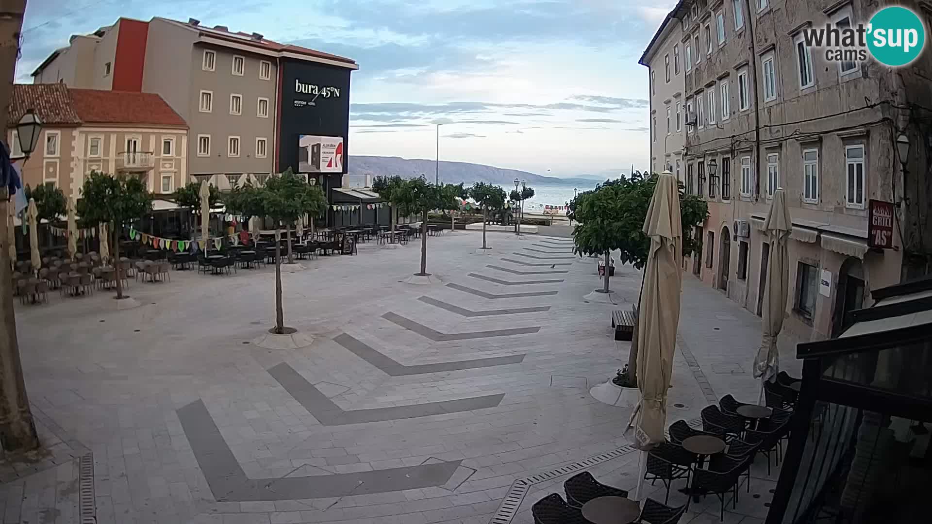 Centro de la ciudad de Senj – plaza Pavlin – Live Cam Dalmacia