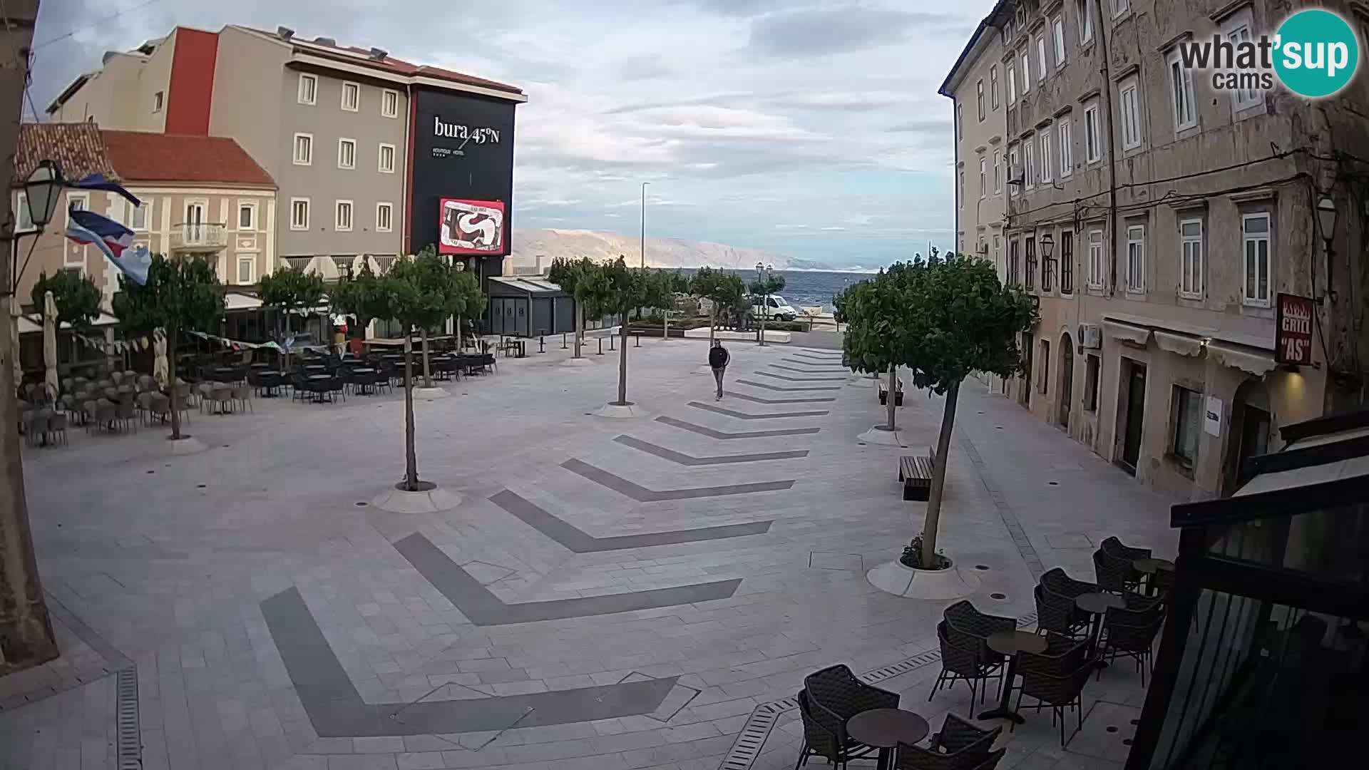 Centro de la ciudad de Senj – plaza Pavlin – Live Cam Dalmacia