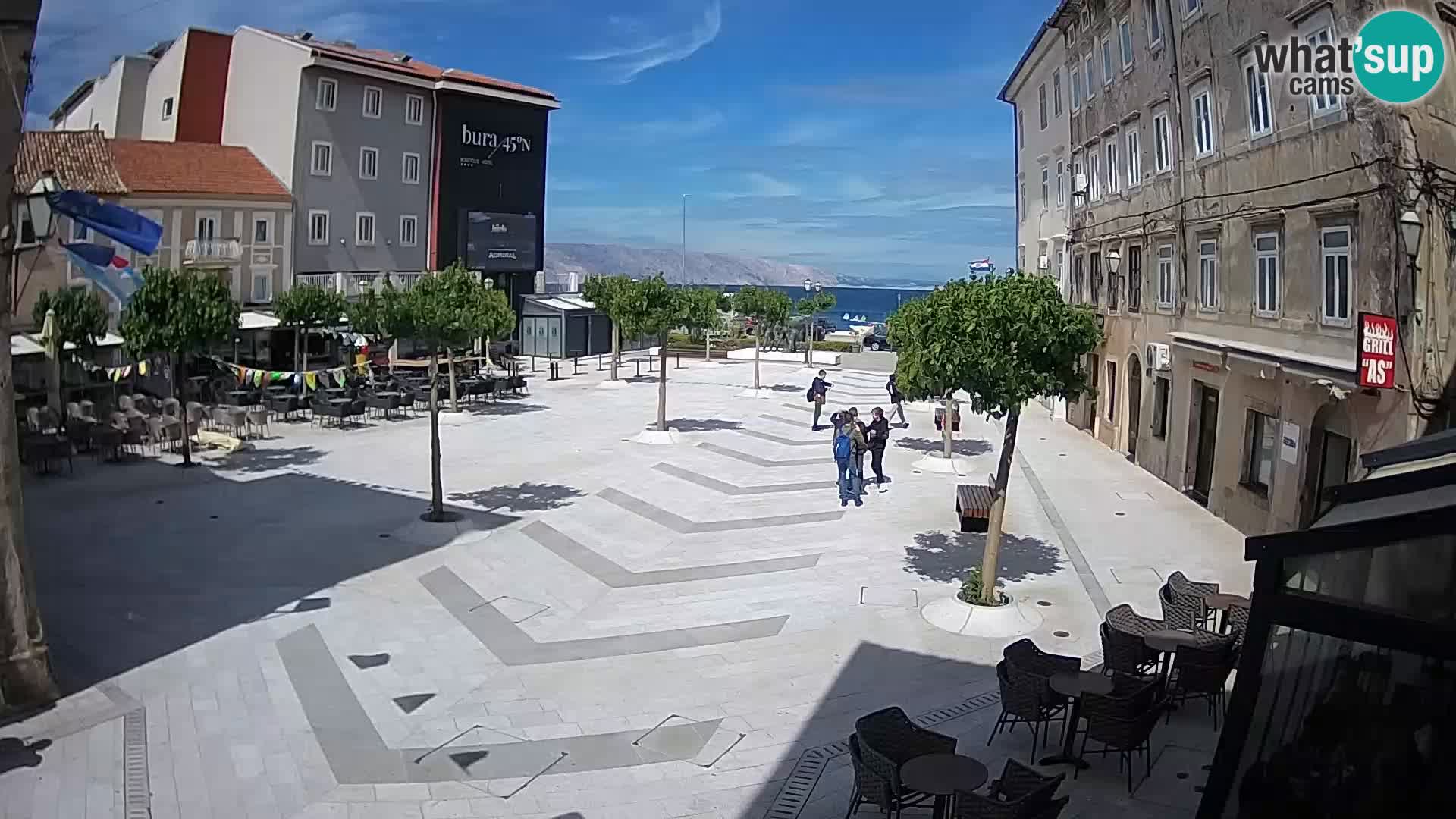 Centre de la ville de Senj – Place Pavlin – Live Cam Dalmatie