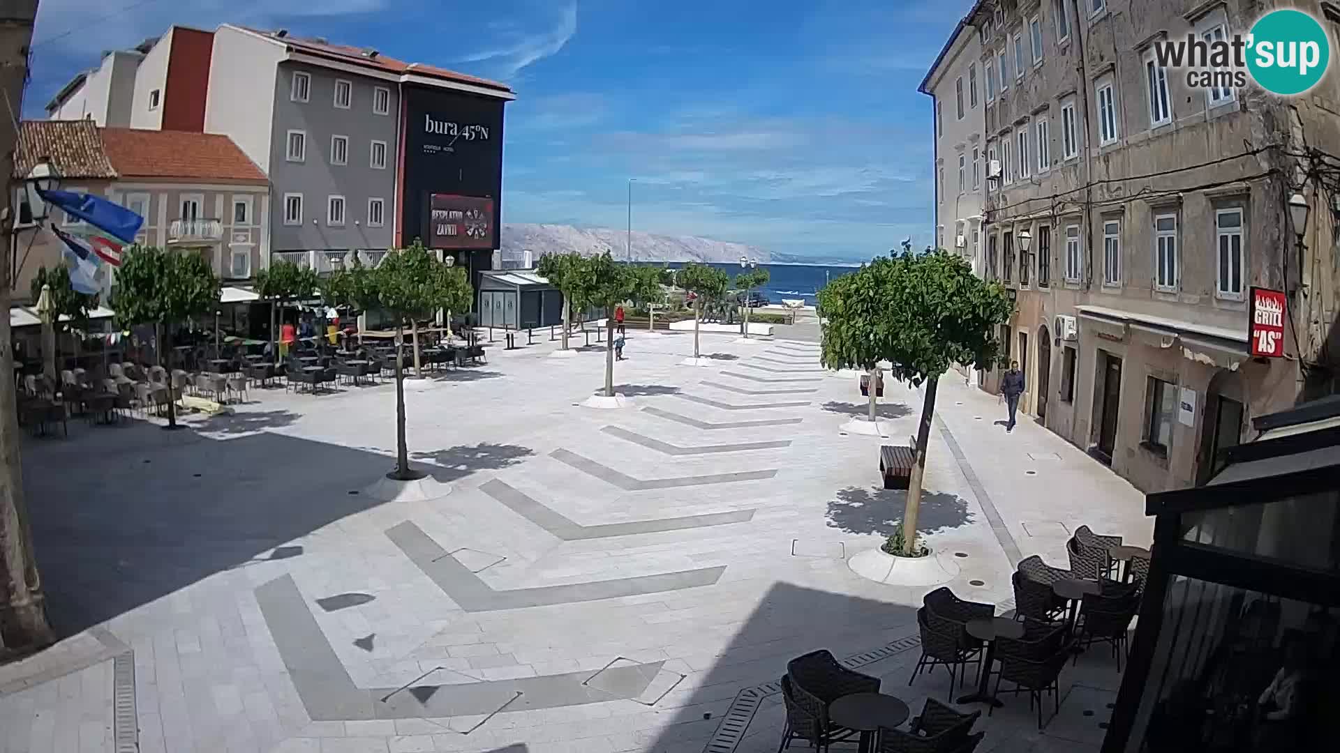 Centro de la ciudad de Senj – plaza Pavlin – Live Cam Dalmacia