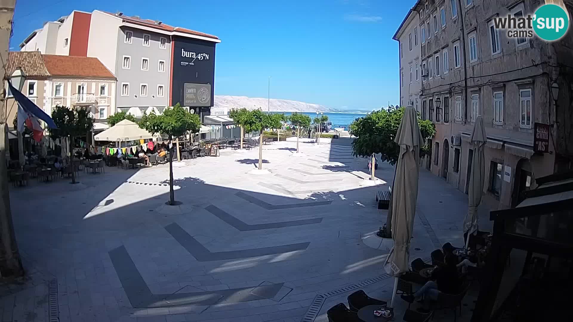 Centre de la ville de Senj – Place Pavlin – Live Cam Dalmatie