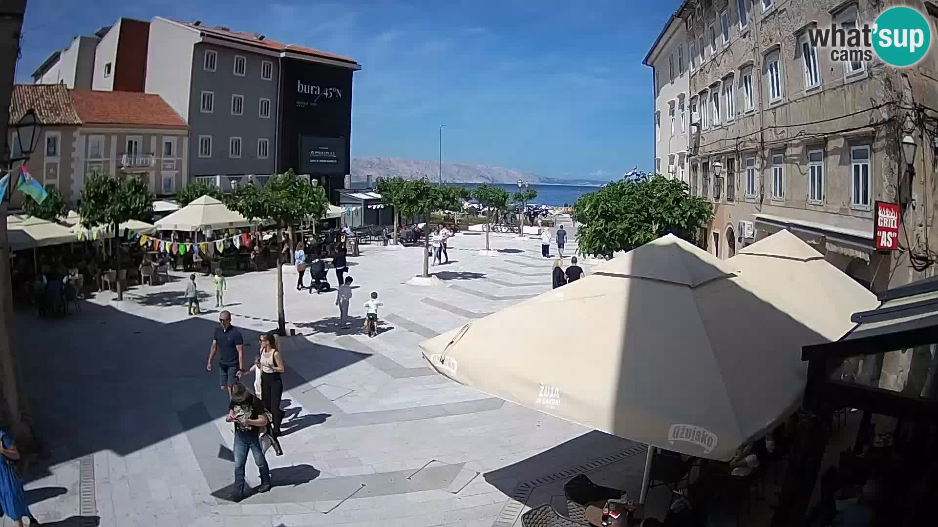 Centre de la ville de Senj – Place Pavlin – Live Cam Dalmatie
