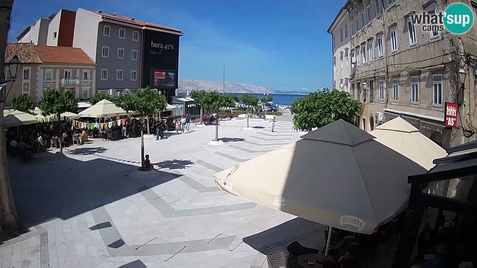 Centre de la ville de Senj – Place Pavlin – Live Cam Dalmatie