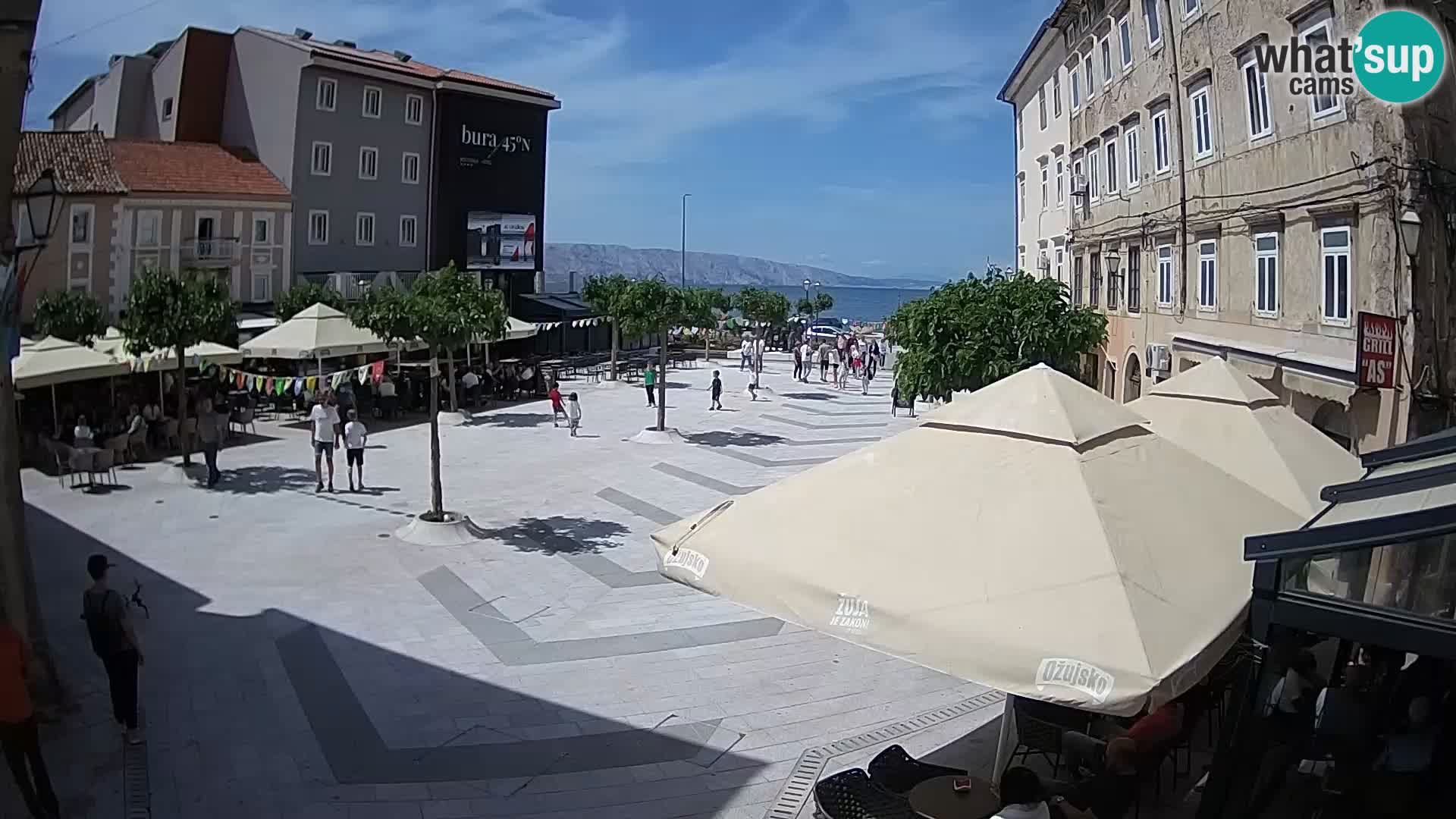 Centre de la ville de Senj – Place Pavlin – Live Cam Dalmatie