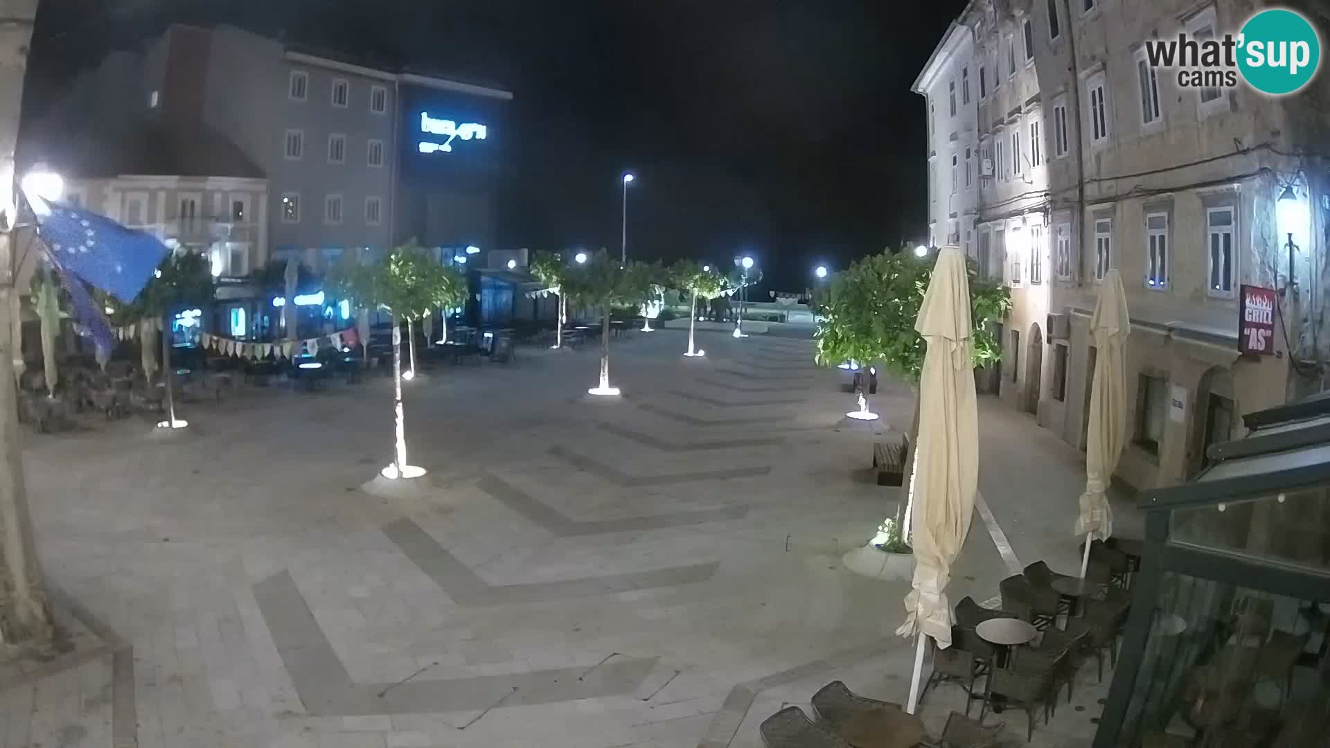 Centro de la ciudad de Senj – plaza Pavlin – Live Cam Dalmacia