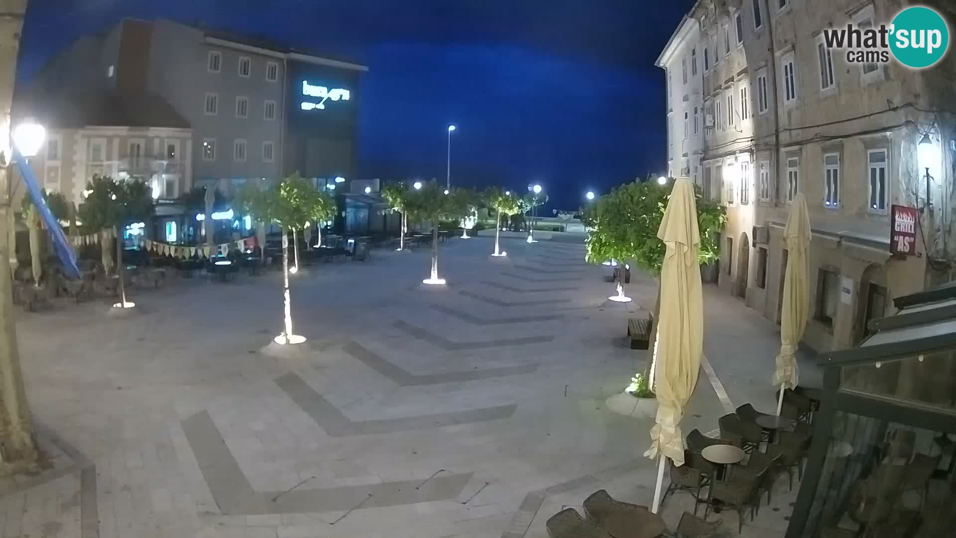 Center mesta Senj – Pavlinski trg – spletne kamere Dalmacija