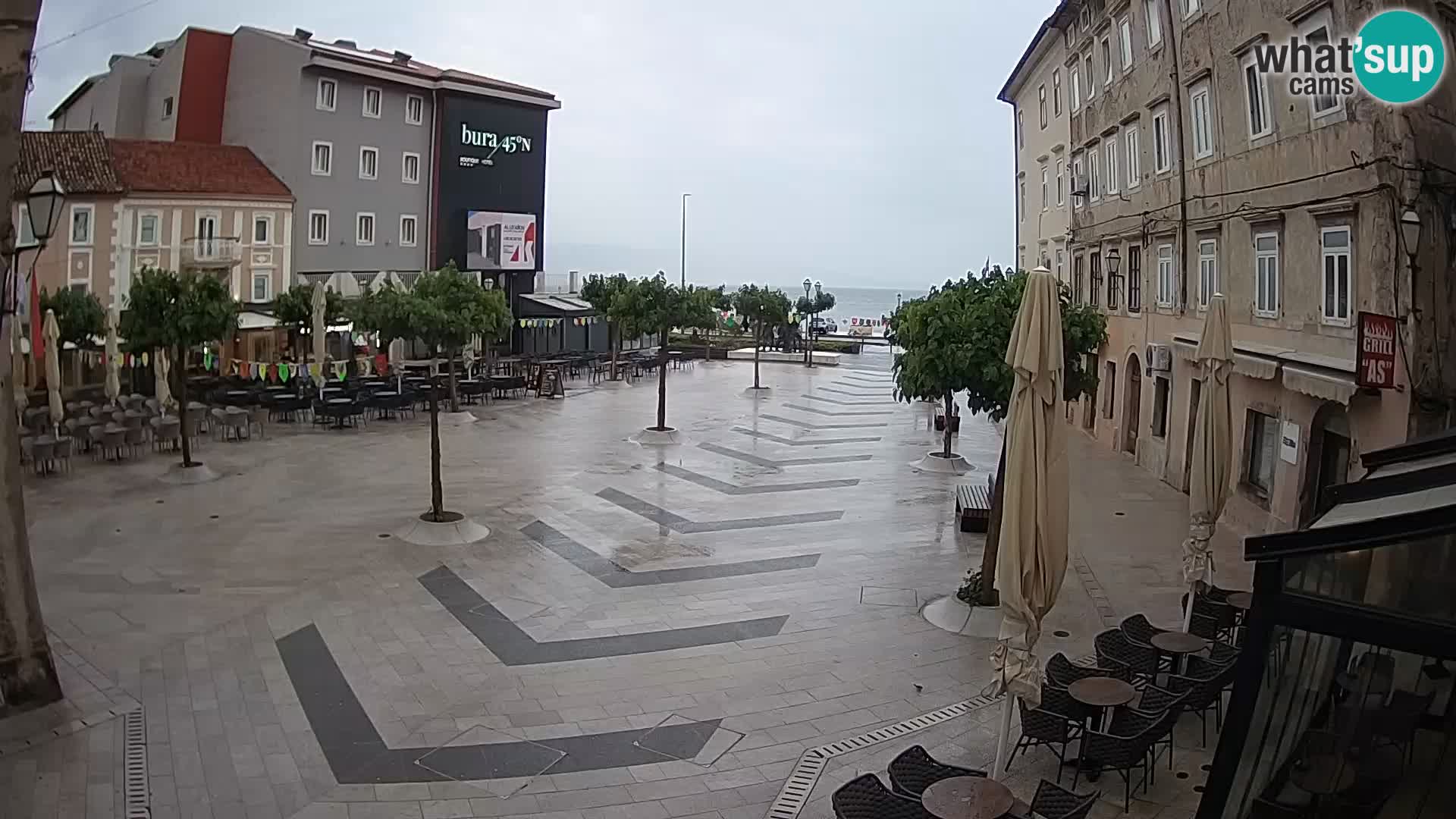 Centre de la ville de Senj – Place Pavlin – Live Cam Dalmatie