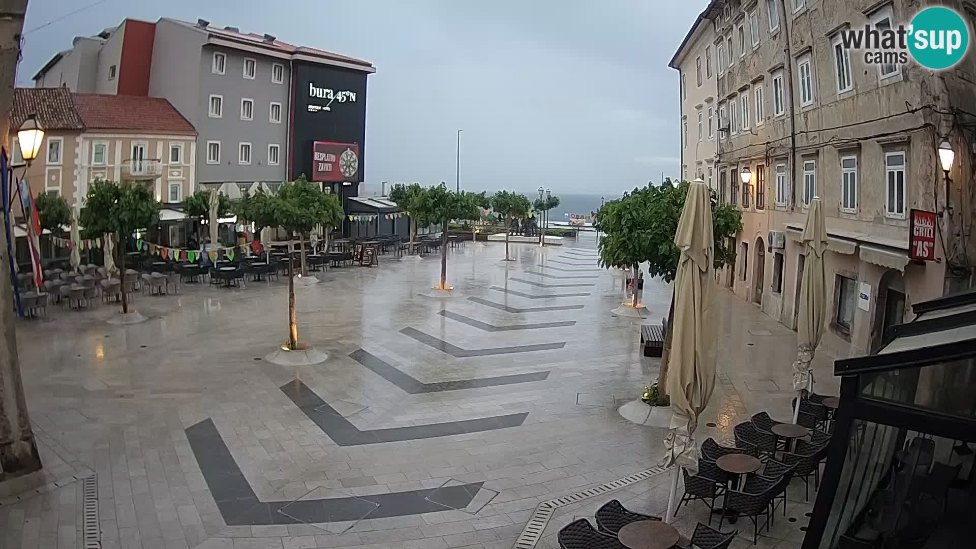 Centre de la ville de Senj – Place Pavlin – Live Cam Dalmatie