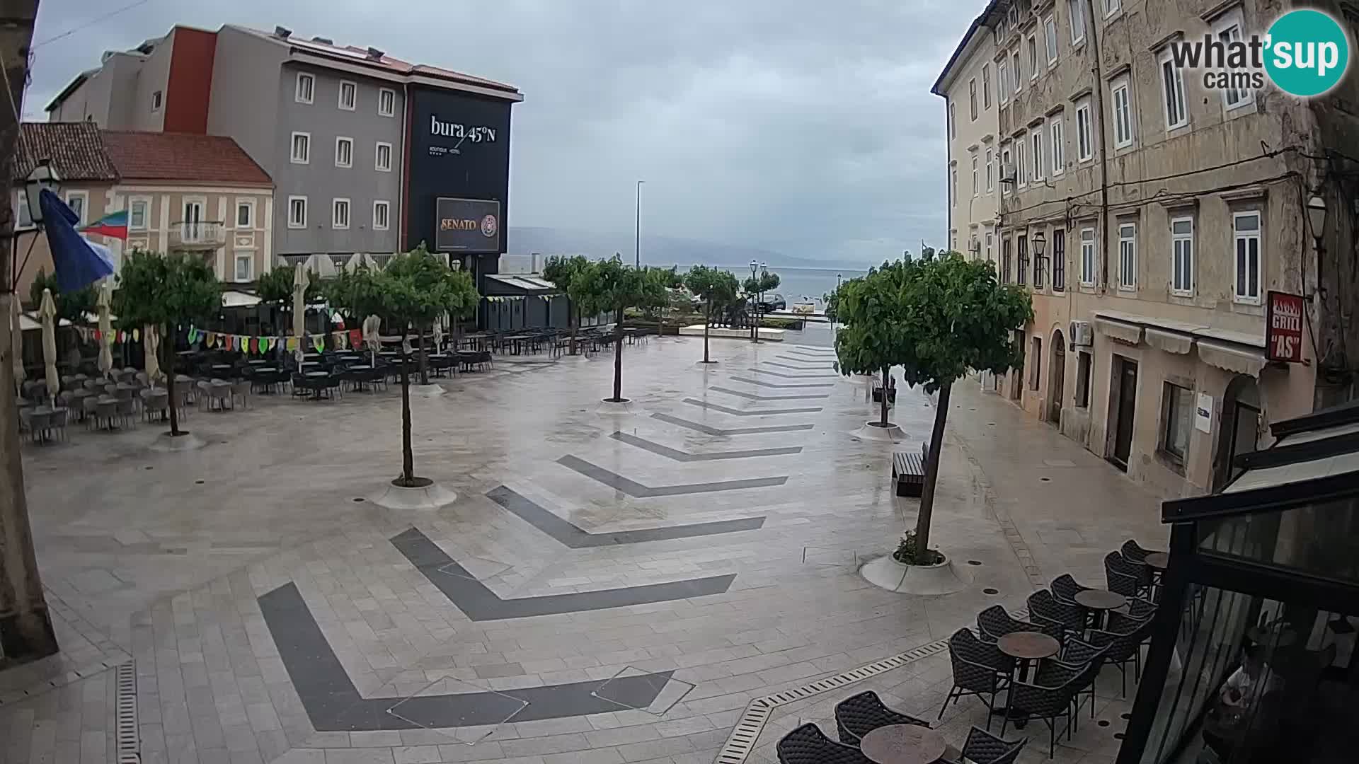 Centro della città di Senj – Piazza Pavlin – Live Cam Dalmazia