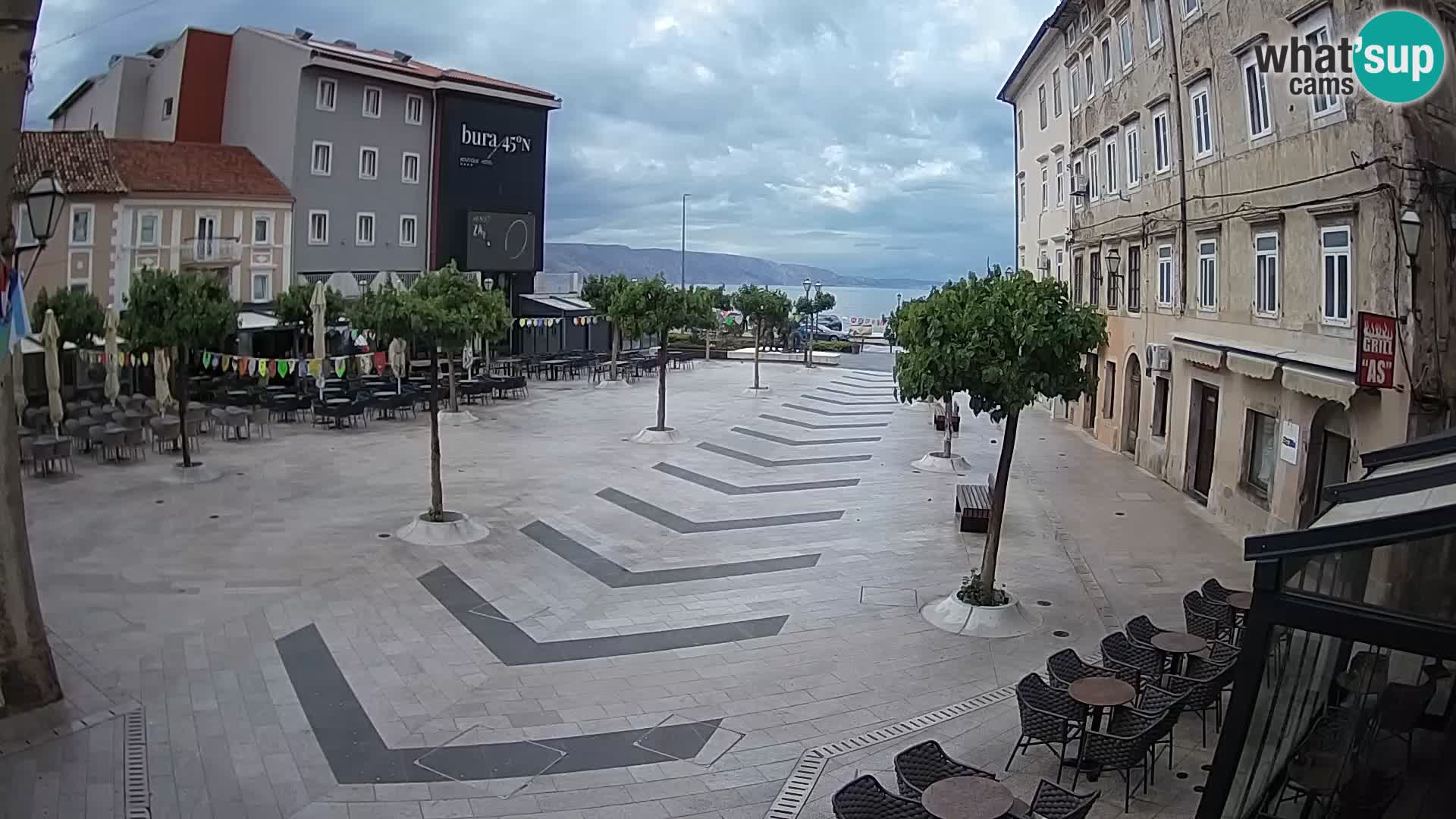 Centro della città di Senj – Piazza Pavlin – Live Cam Dalmazia