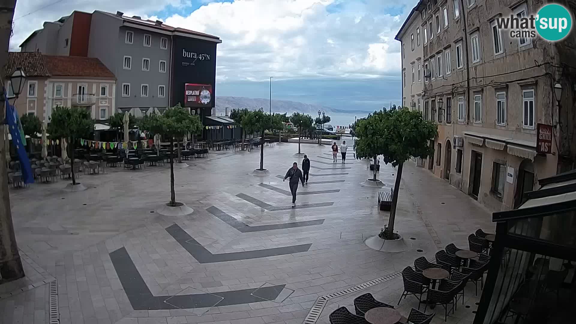 Center mesta Senj – Pavlinski trg – spletne kamere Dalmacija