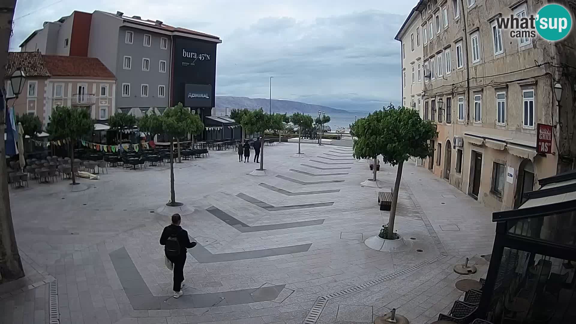 Centro de la ciudad de Senj – plaza Pavlin – Live Cam Dalmacia