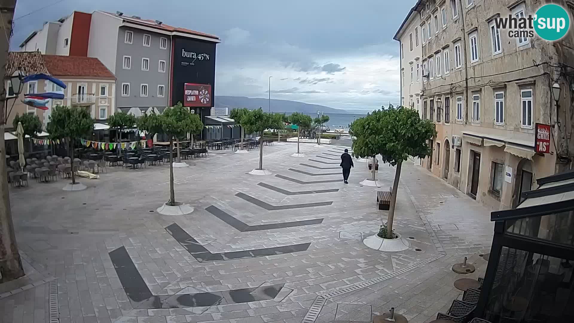 Centro de la ciudad de Senj – plaza Pavlin – Live Cam Dalmacia