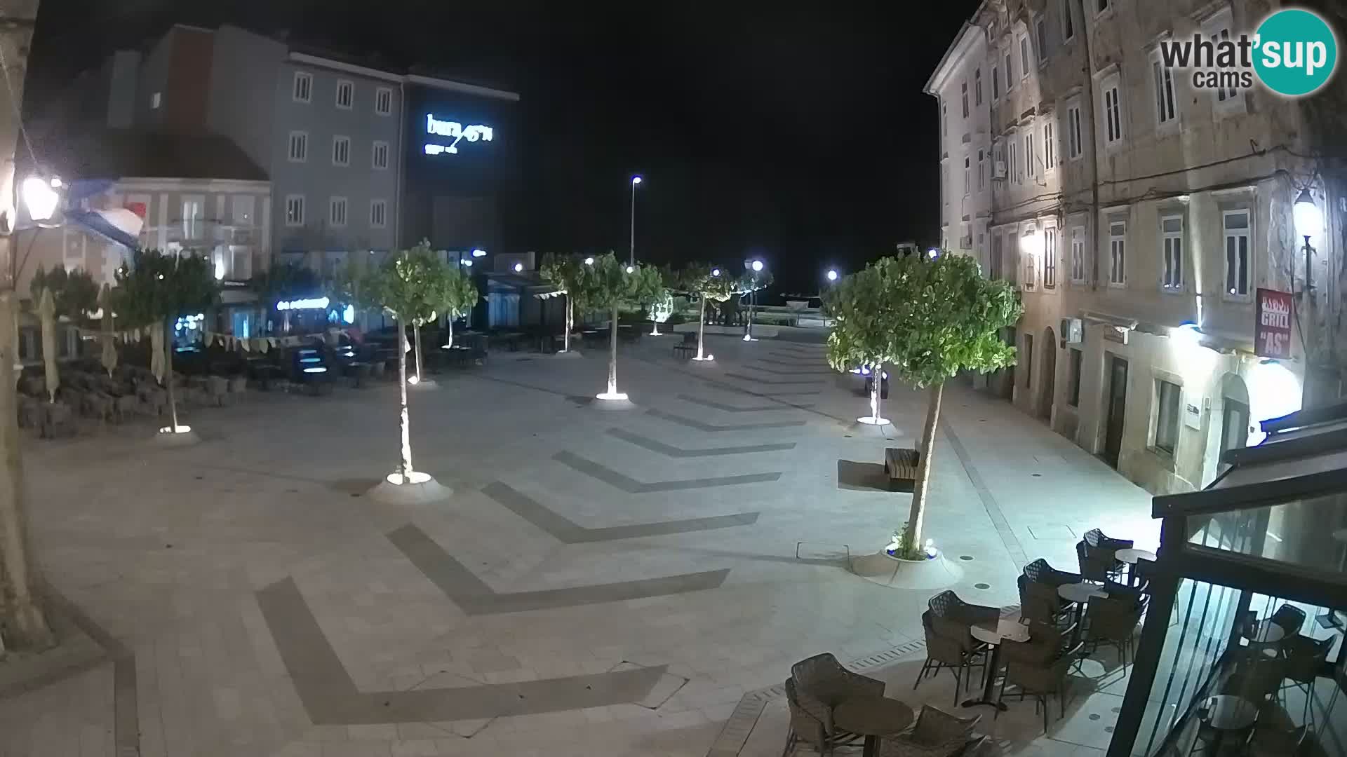 Centro de la ciudad de Senj – plaza Pavlin – Live Cam Dalmacia