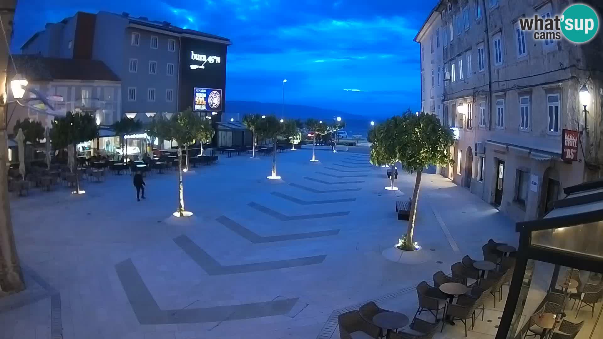 Centro de la ciudad de Senj – plaza Pavlin – Live Cam Dalmacia