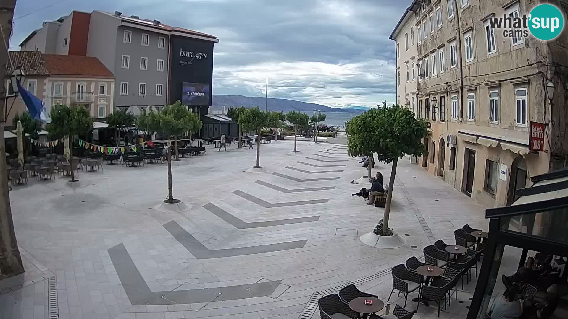 Centro de la ciudad de Senj – plaza Pavlin – Live Cam Dalmacia