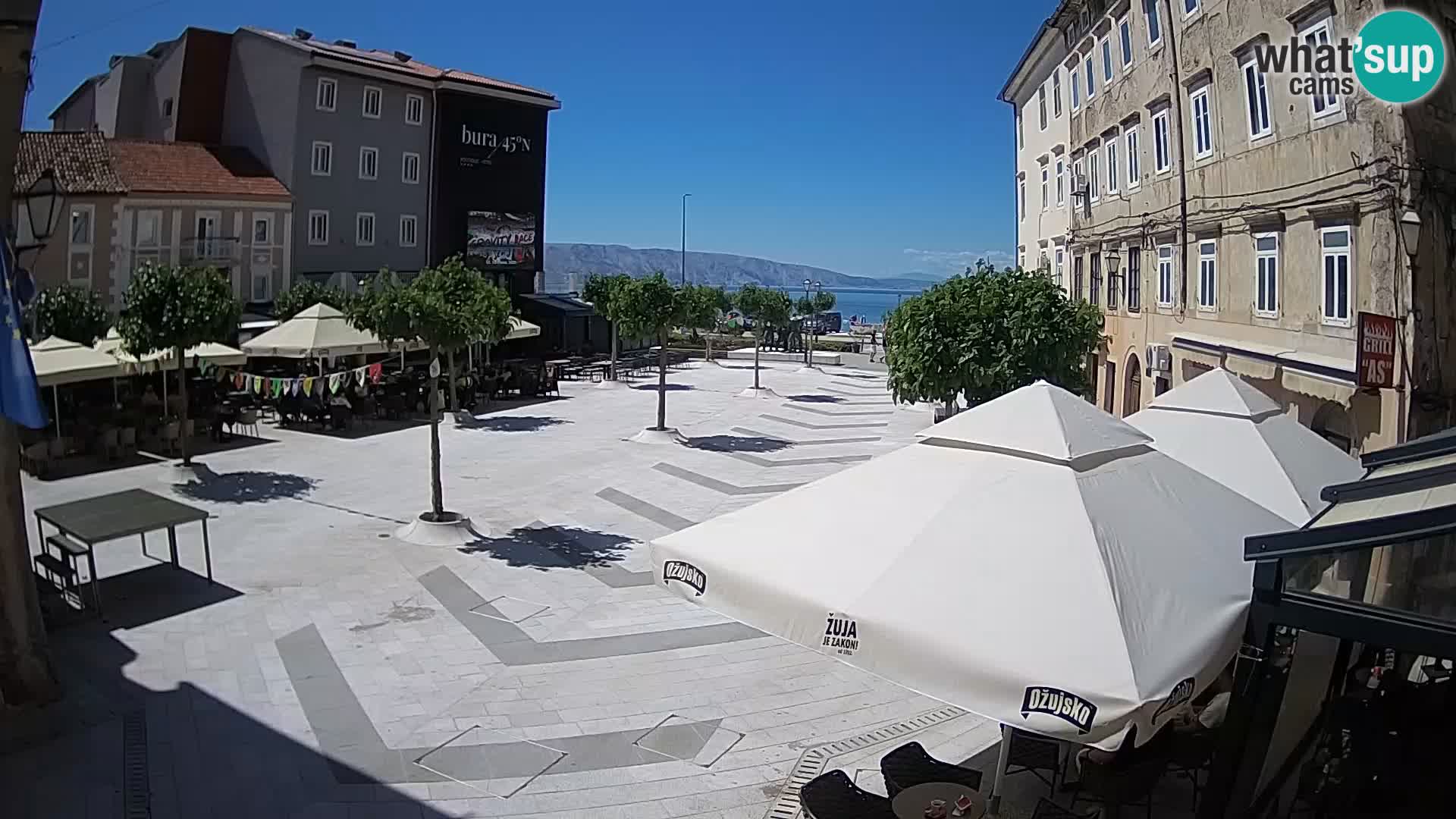 Center of Senj city – Pavlin square – Live Cam Dalmatia