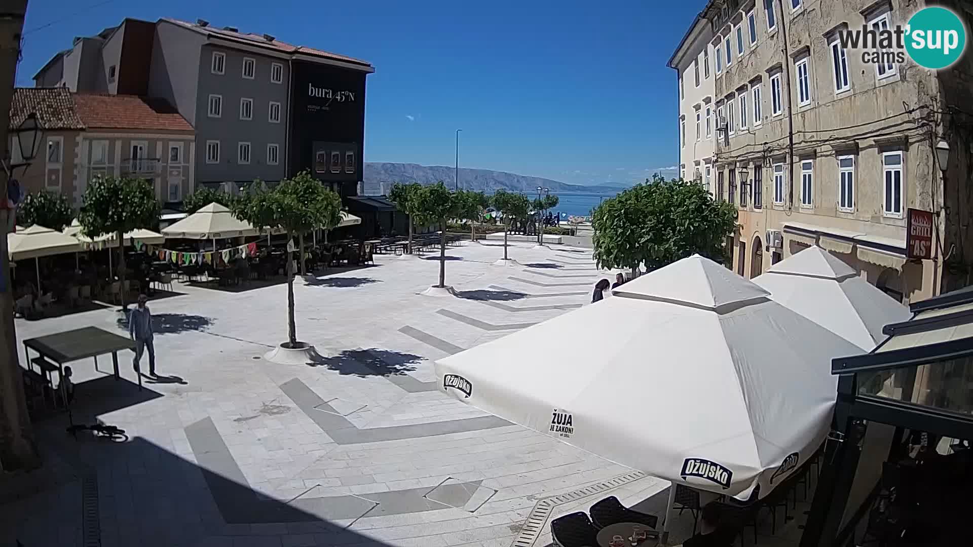Center mesta Senj – Pavlinski trg – spletne kamere Dalmacija