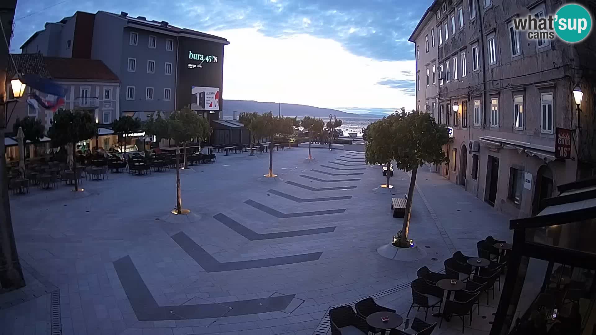 Centro della città di Senj – Piazza Pavlin – Live Cam Dalmazia