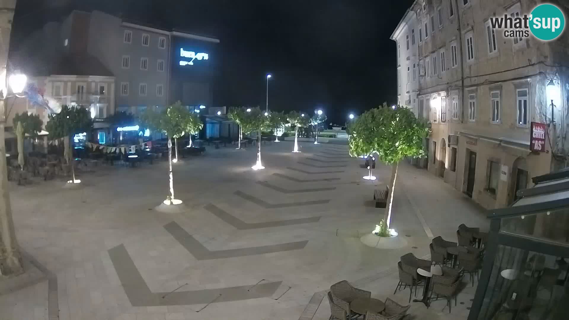 Centre de la ville de Senj – Place Pavlin – Live Cam Dalmatie