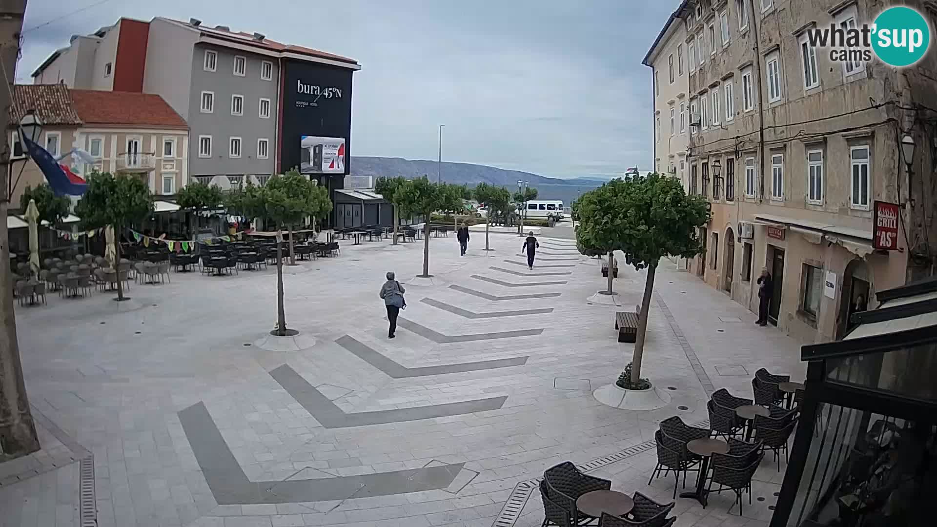 Centre de la ville de Senj – Place Pavlin – Live Cam Dalmatie
