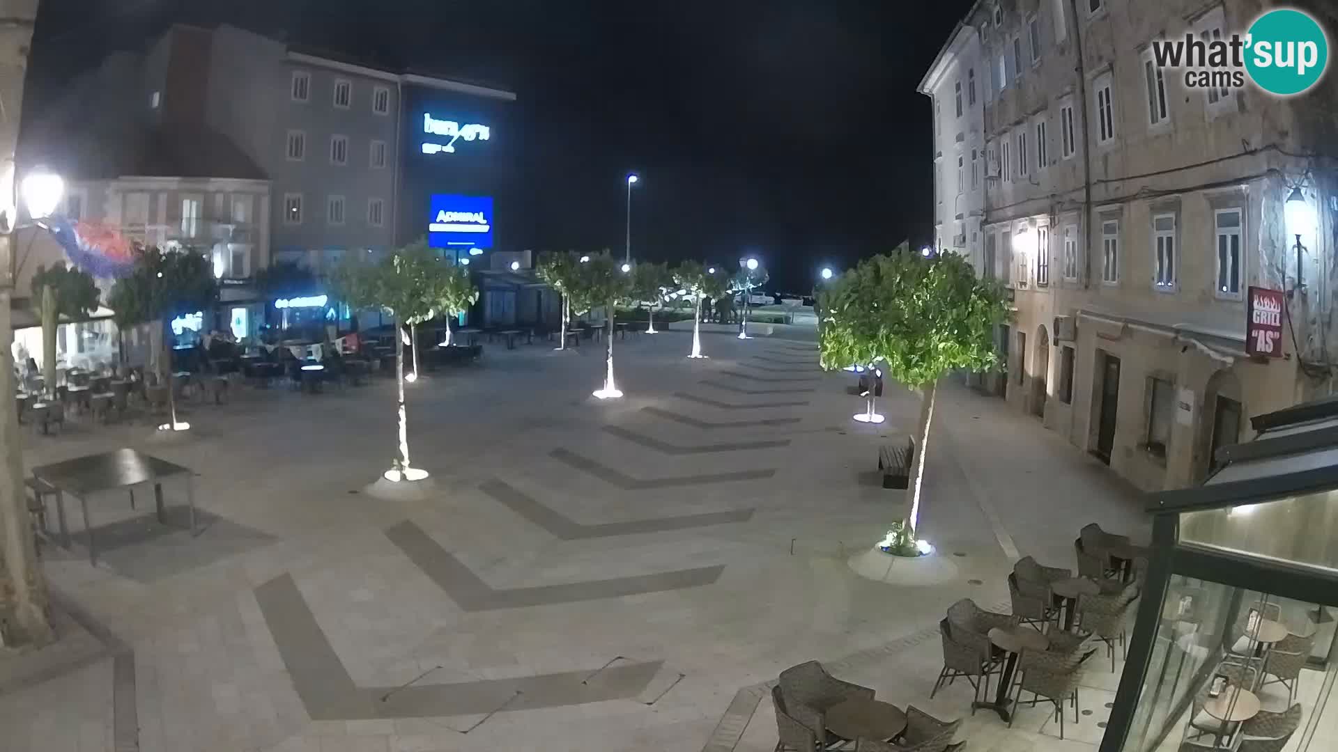 Centre de la ville de Senj – Place Pavlin – Live Cam Dalmatie