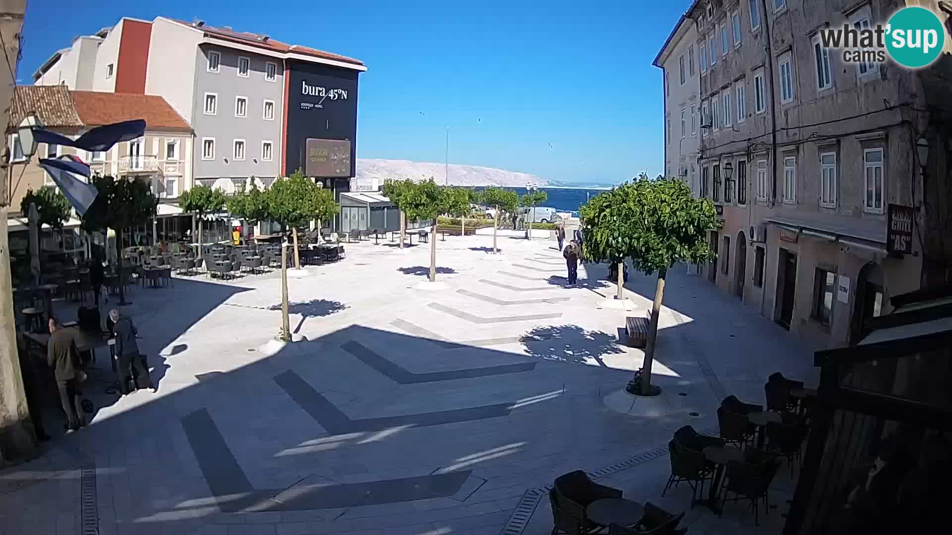 Zentrum der Stadt Senj – Pavlin platz – Live Cam Dalmatia
