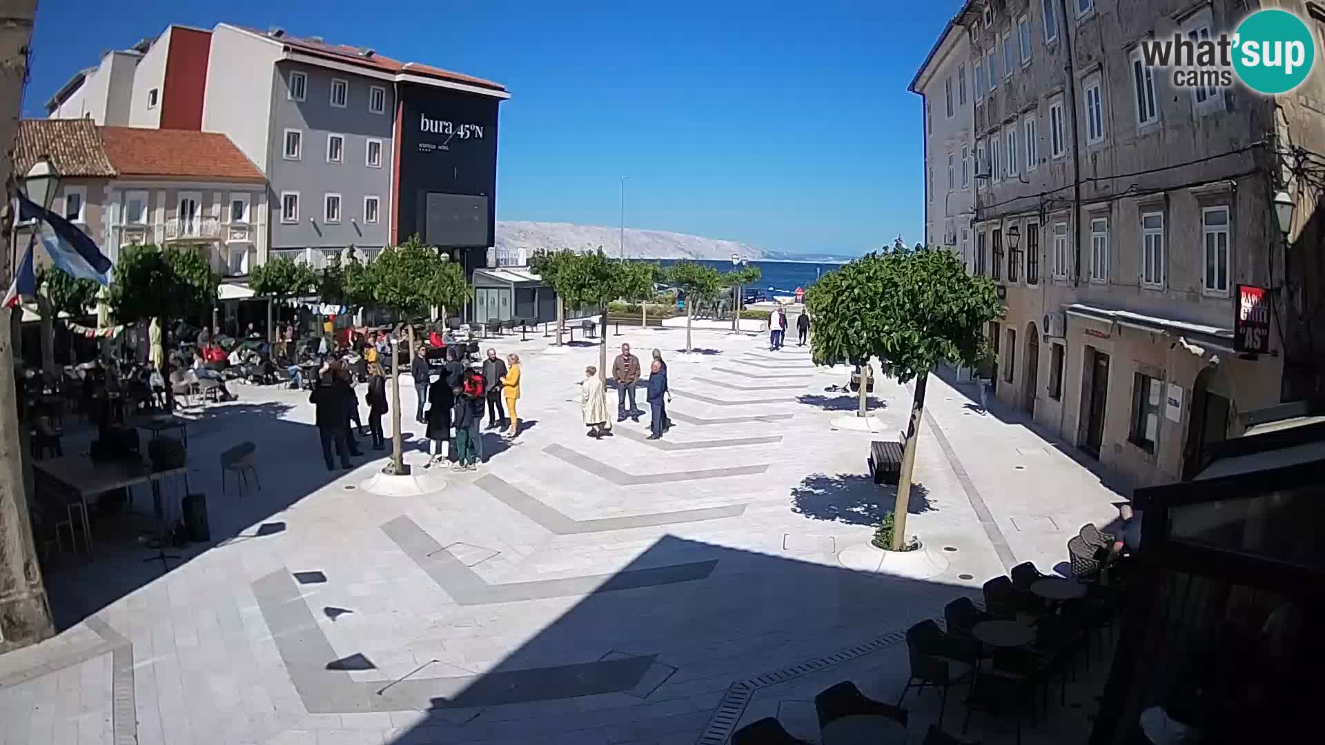 Centro de la ciudad de Senj – plaza Pavlin – Live Cam Dalmacia
