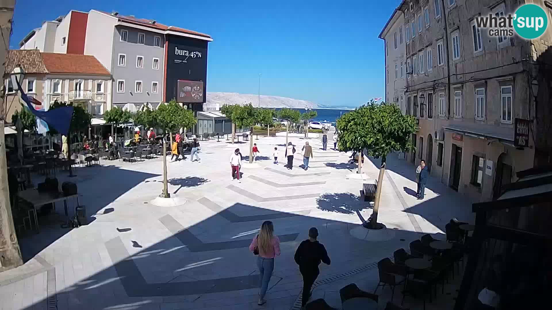 Centre de la ville de Senj – Place Pavlin – Live Cam Dalmatie