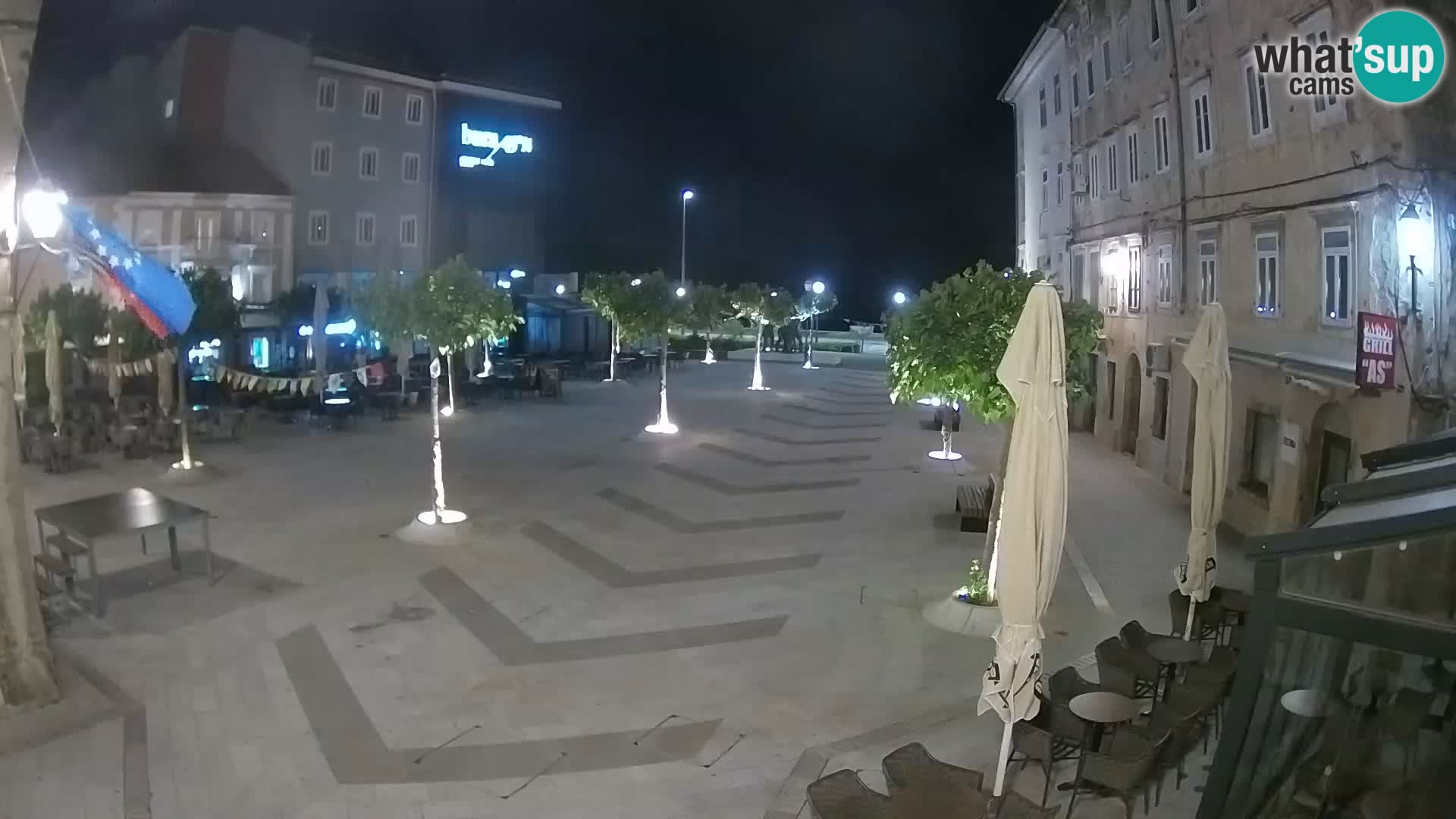 Zentrum der Stadt Senj – Pavlin platz – Live Cam Dalmatia