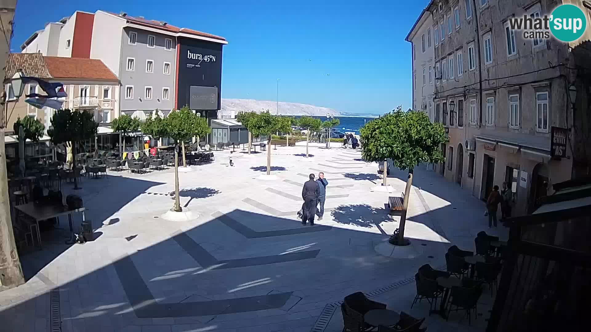 Centro de la ciudad de Senj – plaza Pavlin – Live Cam Dalmacia