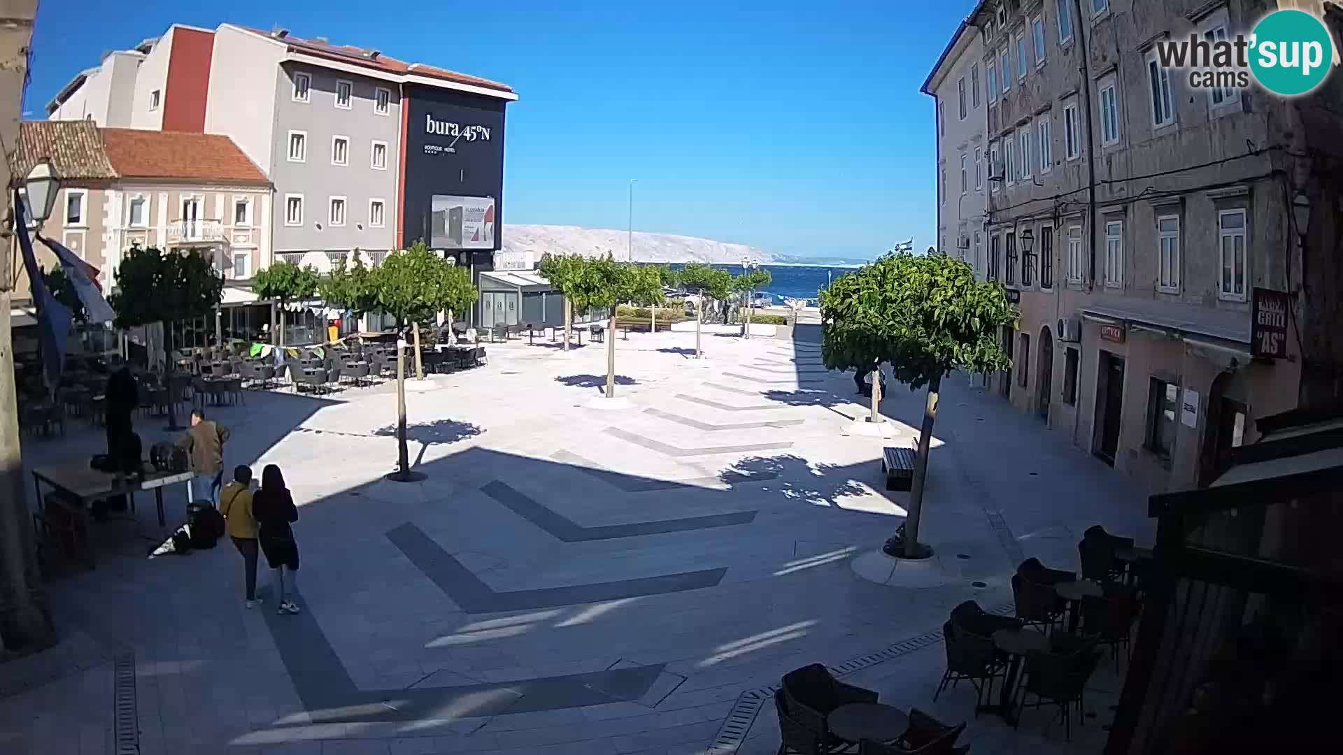 Center mesta Senj – Pavlinski trg – spletne kamere Dalmacija