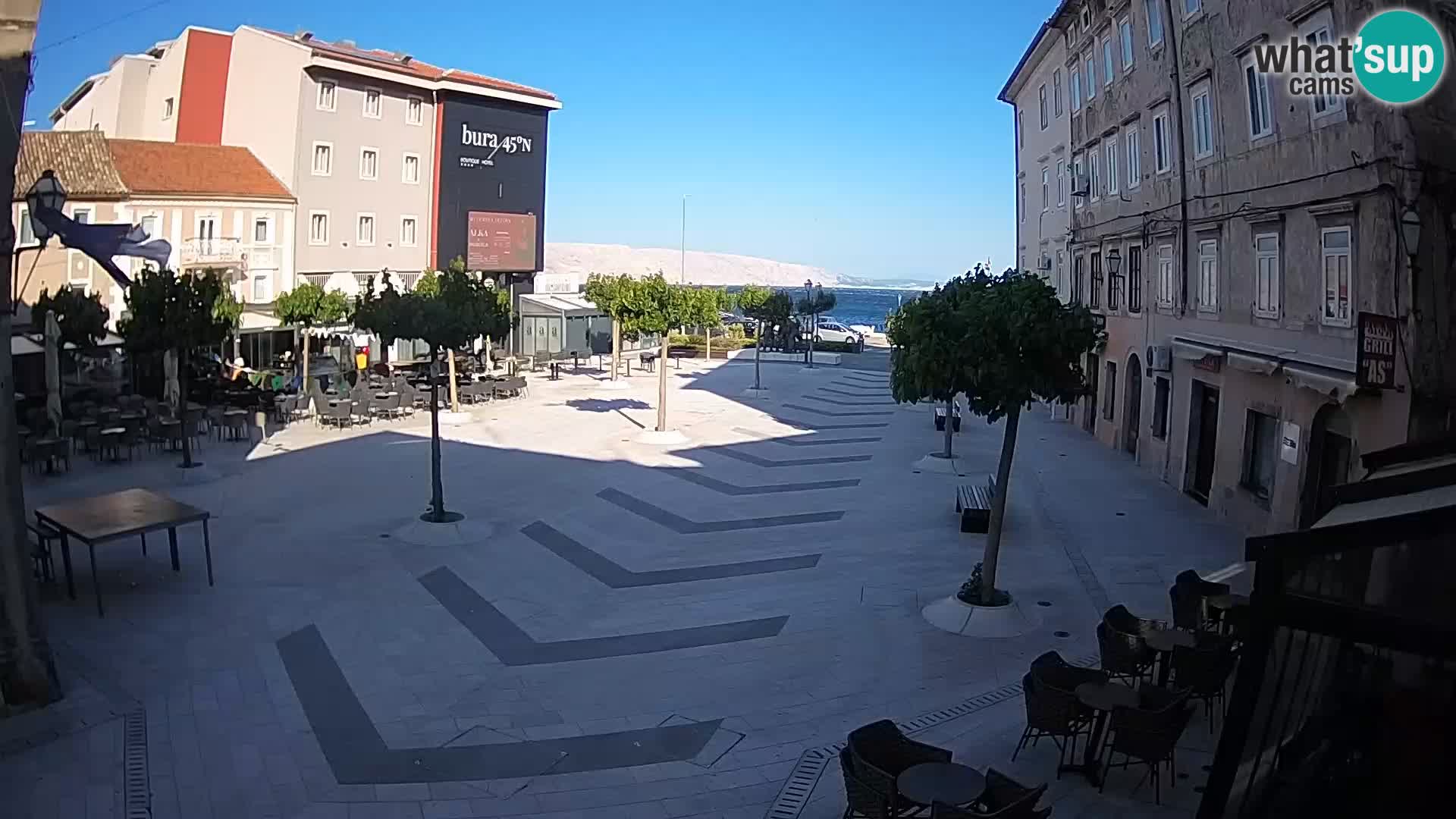Zentrum der Stadt Senj – Pavlin platz – Live Cam Dalmatia