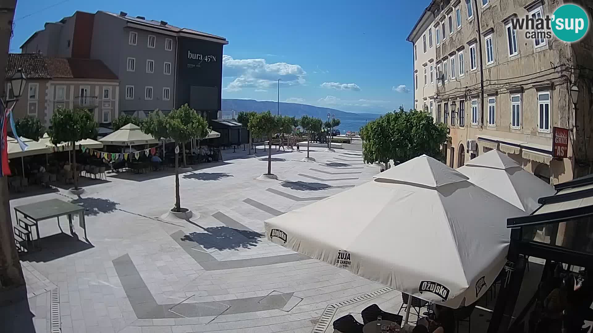 Center of Senj city – Pavlin square – Live Cam Dalmatia