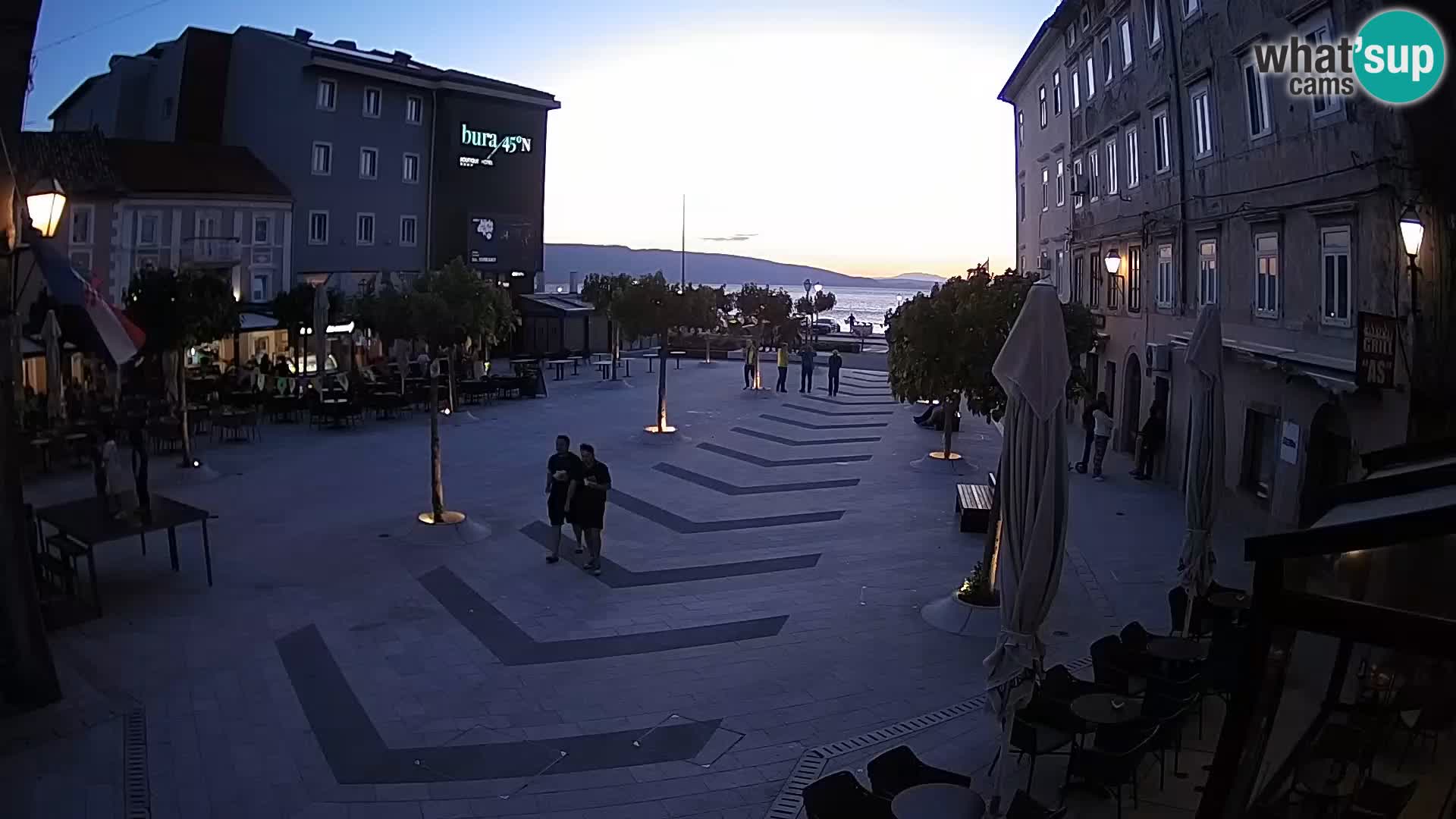 Centro de la ciudad de Senj – plaza Pavlin – Live Cam Dalmacia