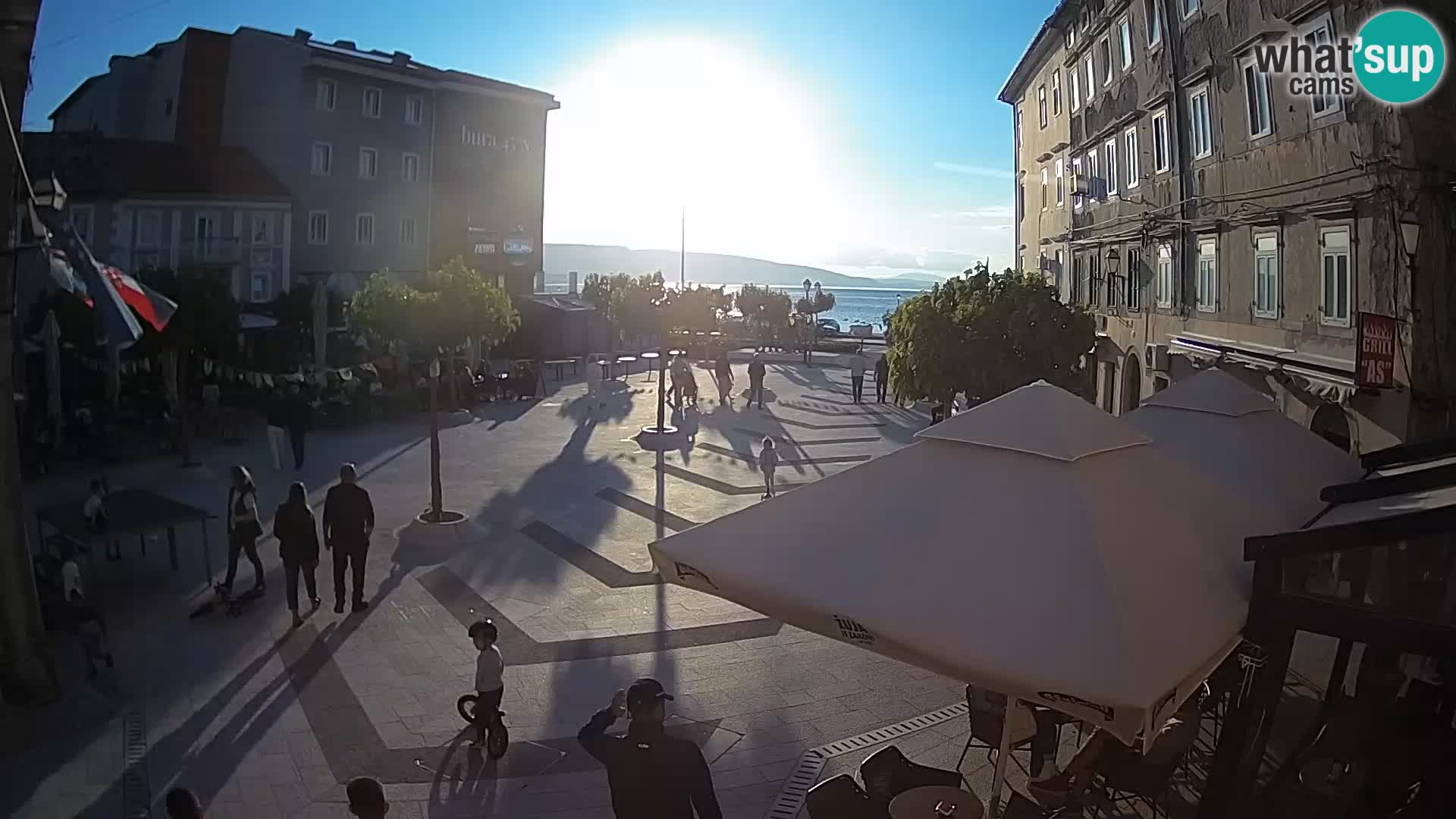 Zentrum der Stadt Senj – Pavlin platz – Live Cam Dalmatia