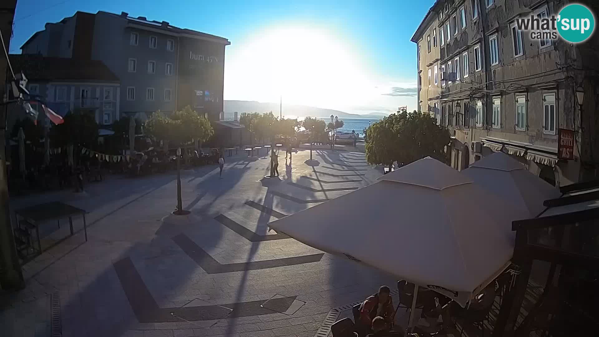 Centro de la ciudad de Senj – plaza Pavlin – Live Cam Dalmacia