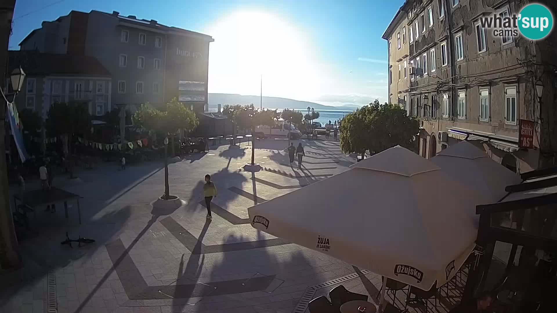 Centro de la ciudad de Senj – plaza Pavlin – Live Cam Dalmacia