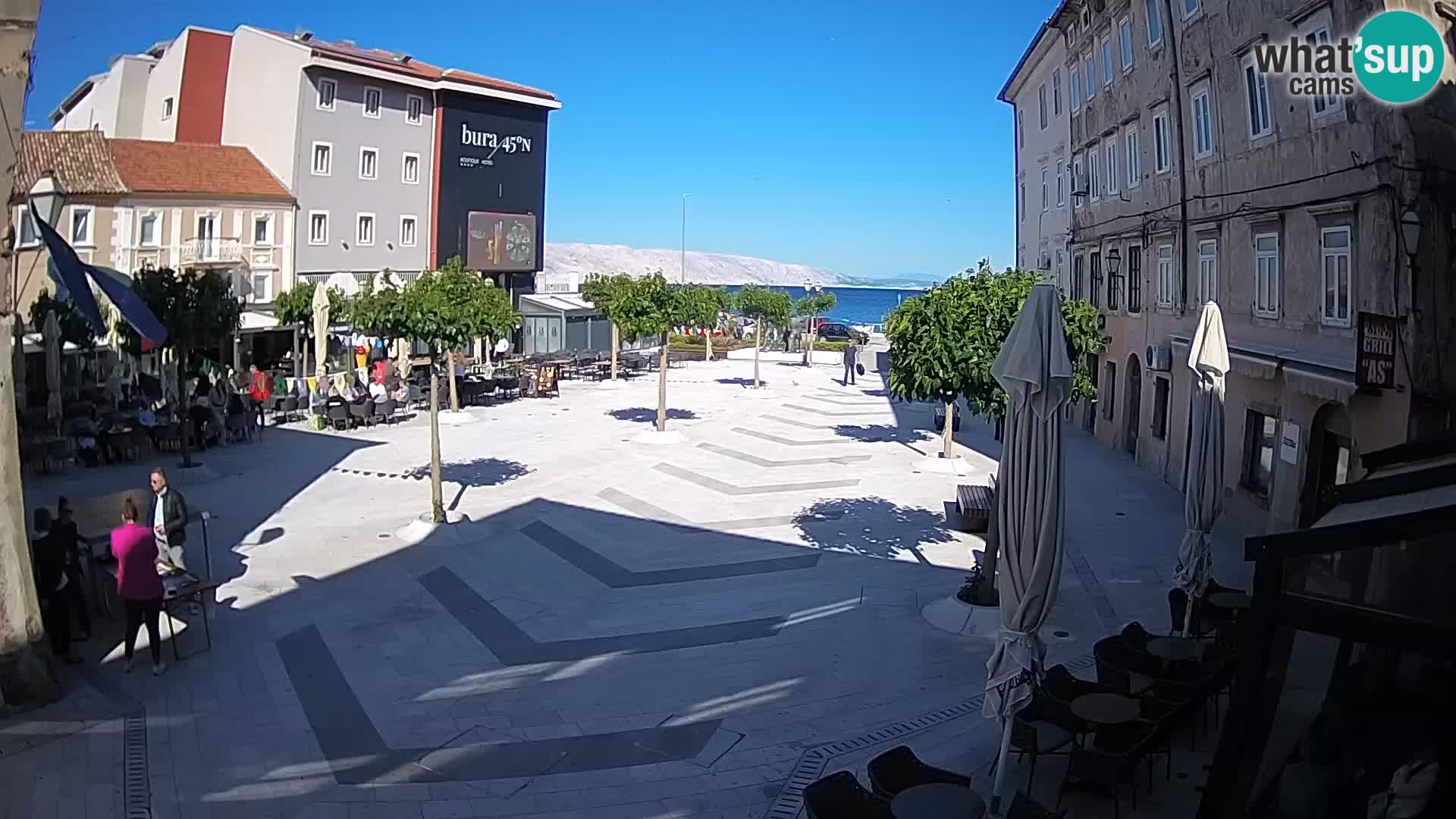 Centro de la ciudad de Senj – plaza Pavlin – Live Cam Dalmacia