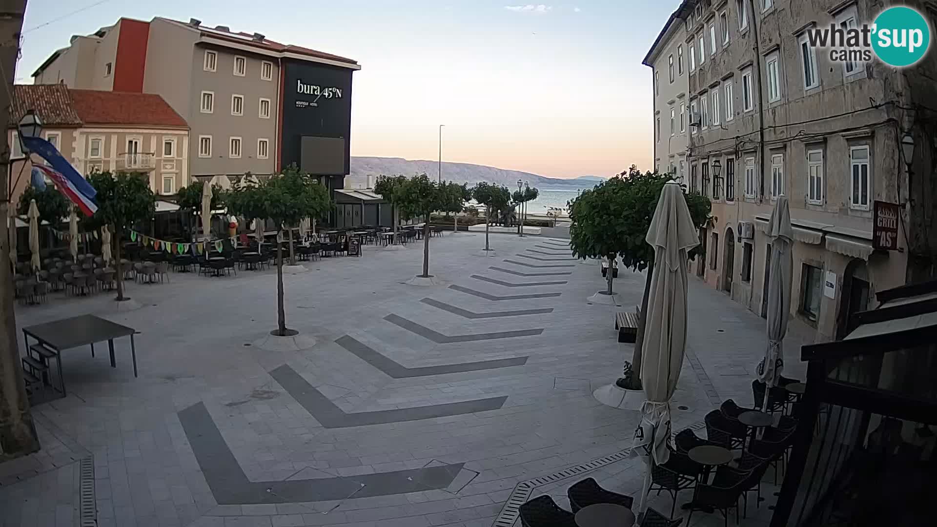 Centro della città di Senj – Piazza Pavlin – Live Cam Dalmazia