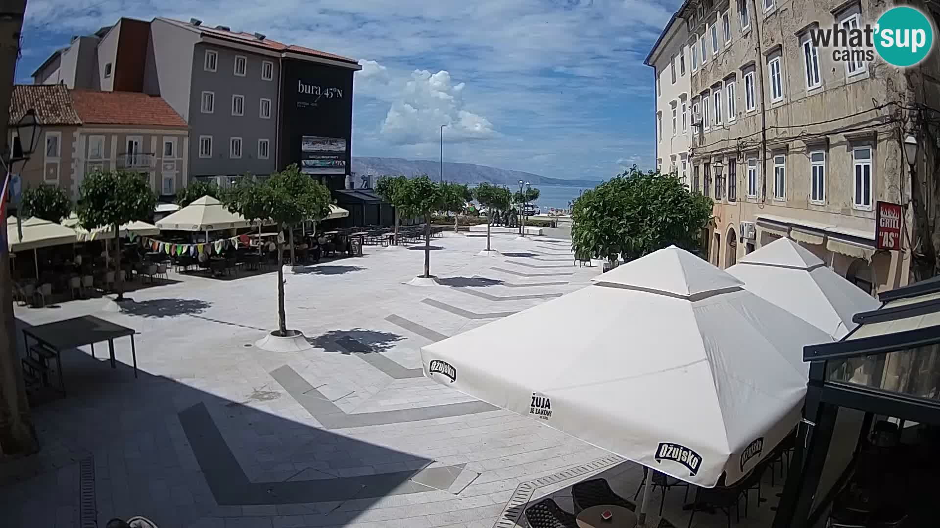 Centro della città di Senj – Piazza Pavlin – Live Cam Dalmazia