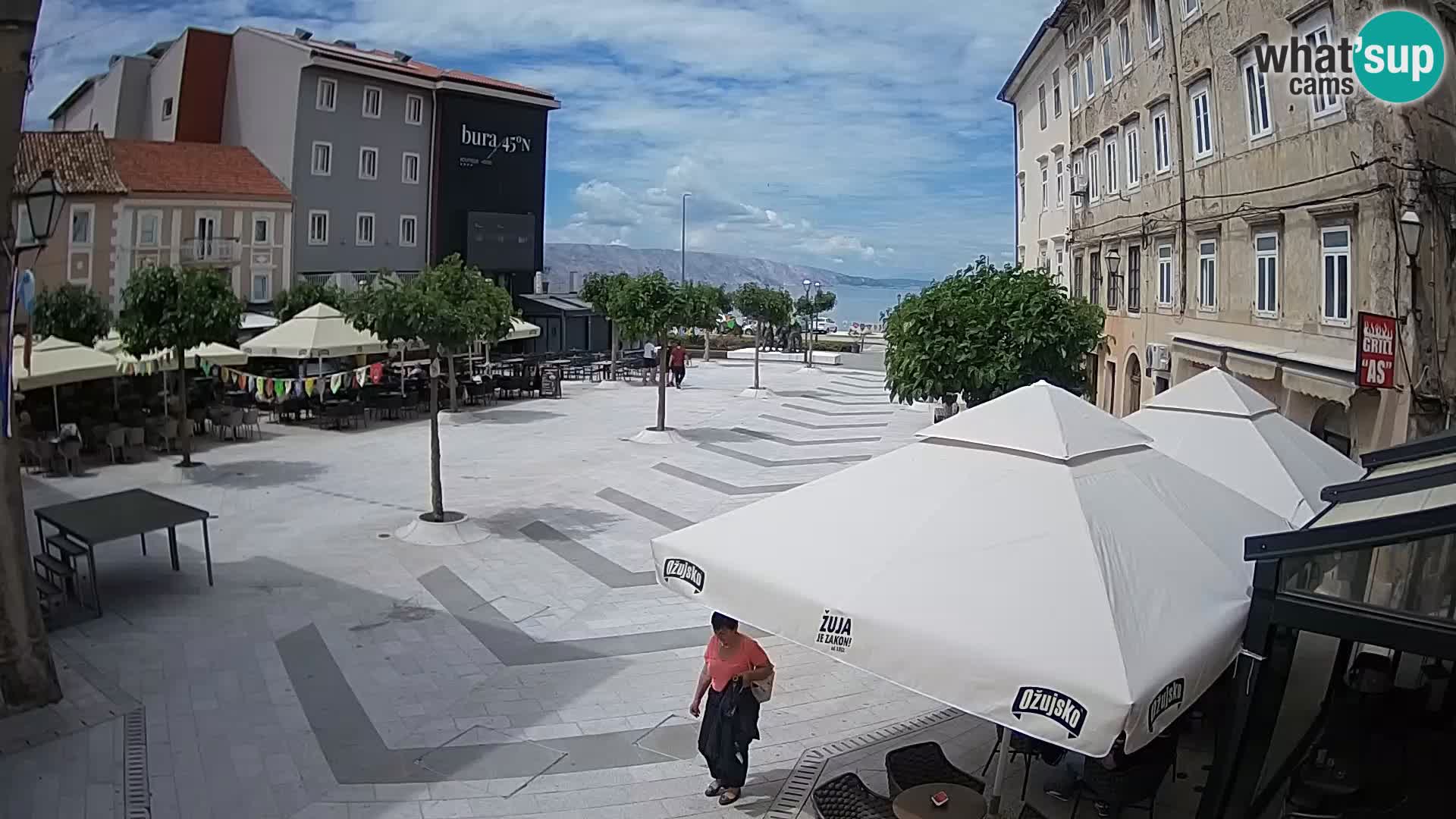 Centro de la ciudad de Senj – plaza Pavlin – Live Cam Dalmacia