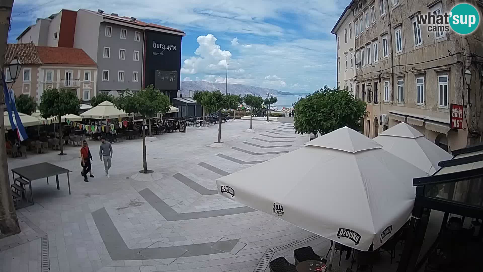 Center mesta Senj – Pavlinski trg – spletne kamere Dalmacija